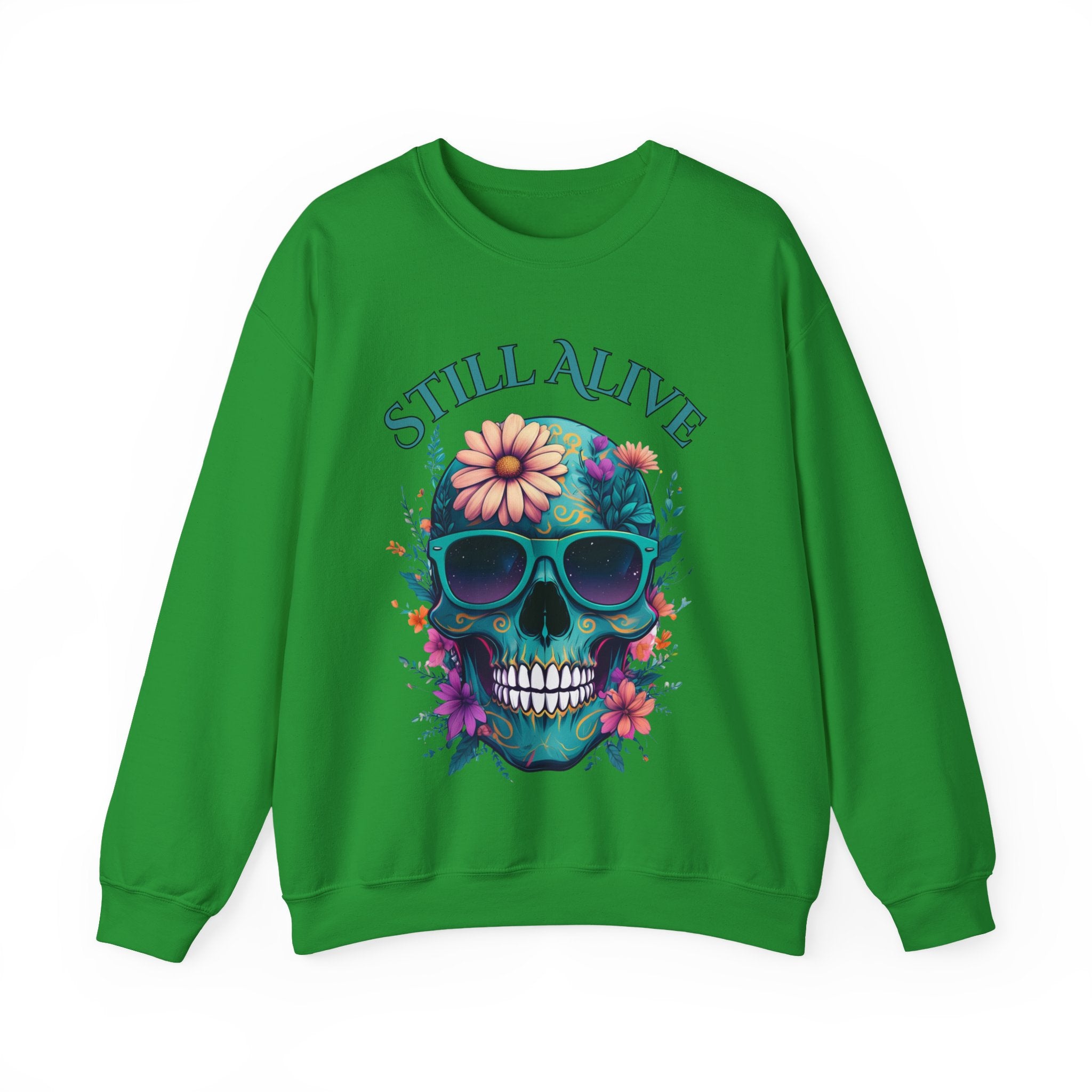 Still Alive Skull Floral Crewneck Sweatshirt