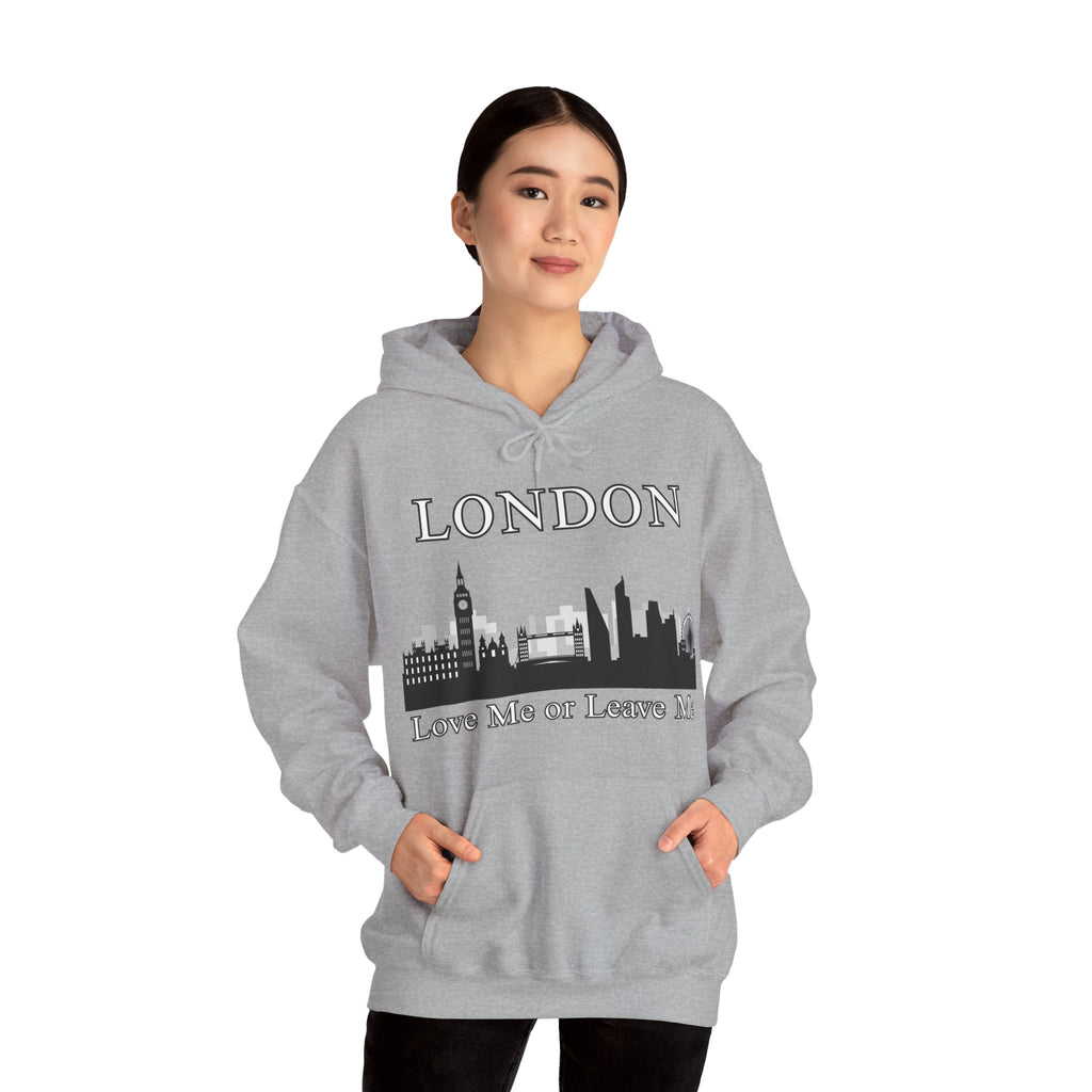 London Skyline Hoodie: Love Me or Leave Me, Sweatshirt for Travelers, Gifts for City Lovers, Cozy Unisex Pullover, Casual Fashionwear