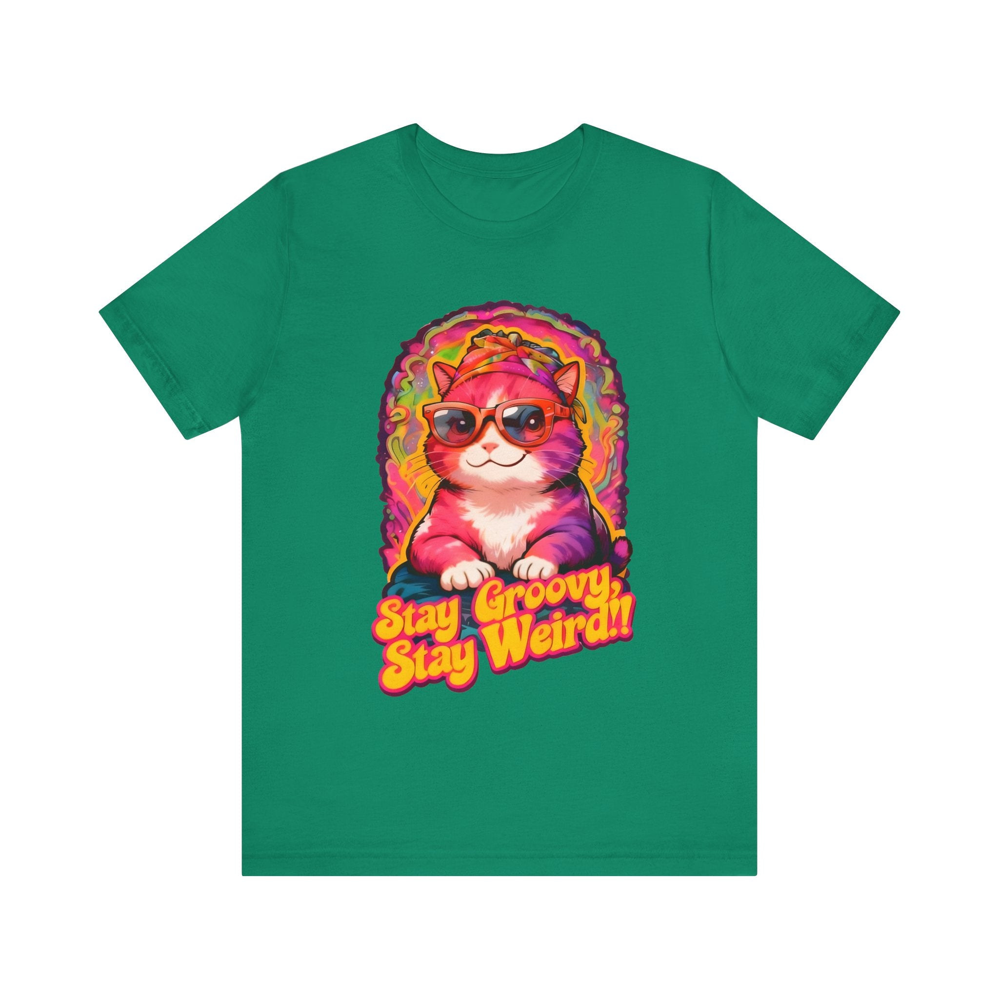 Stay Groovy Cat Tee - Unisex Jersey Short Sleeve T-Shirt