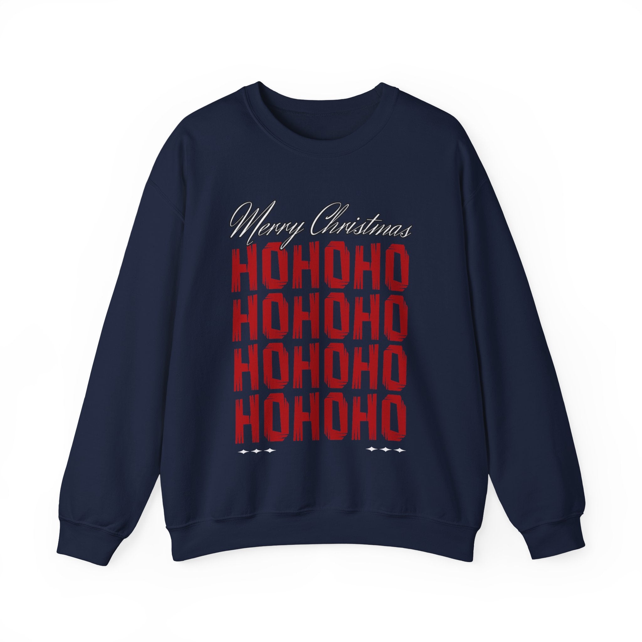 Christmas 'HO HO HO' Crewneck Sweatshirt – Merry Christmas Plaid Holiday Sweater