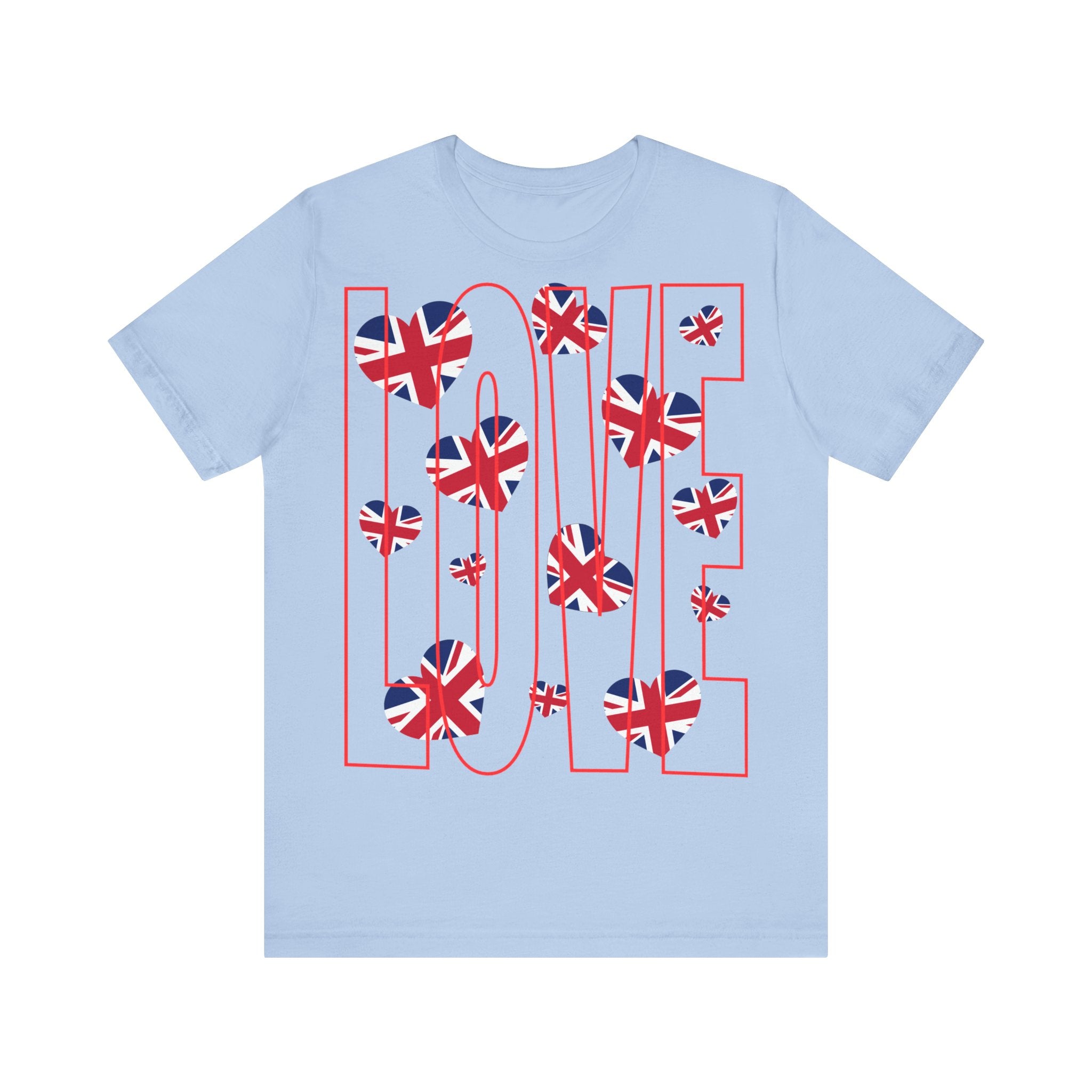 Love of Britain  Unisex Tee  , Casual Outings, British Pride, Gifts, Love UK