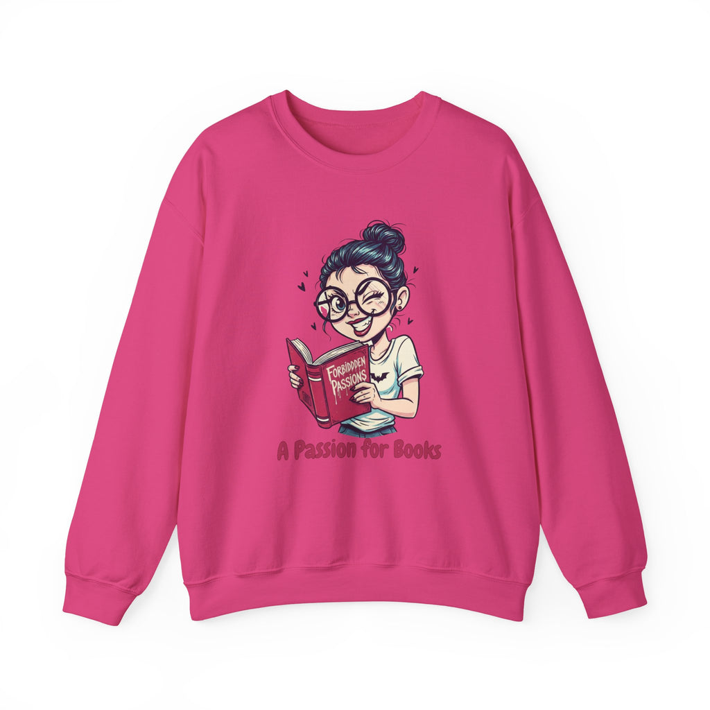 Book Lover's Unisex Crewneck Sweatshirt - "A Passion for Books"