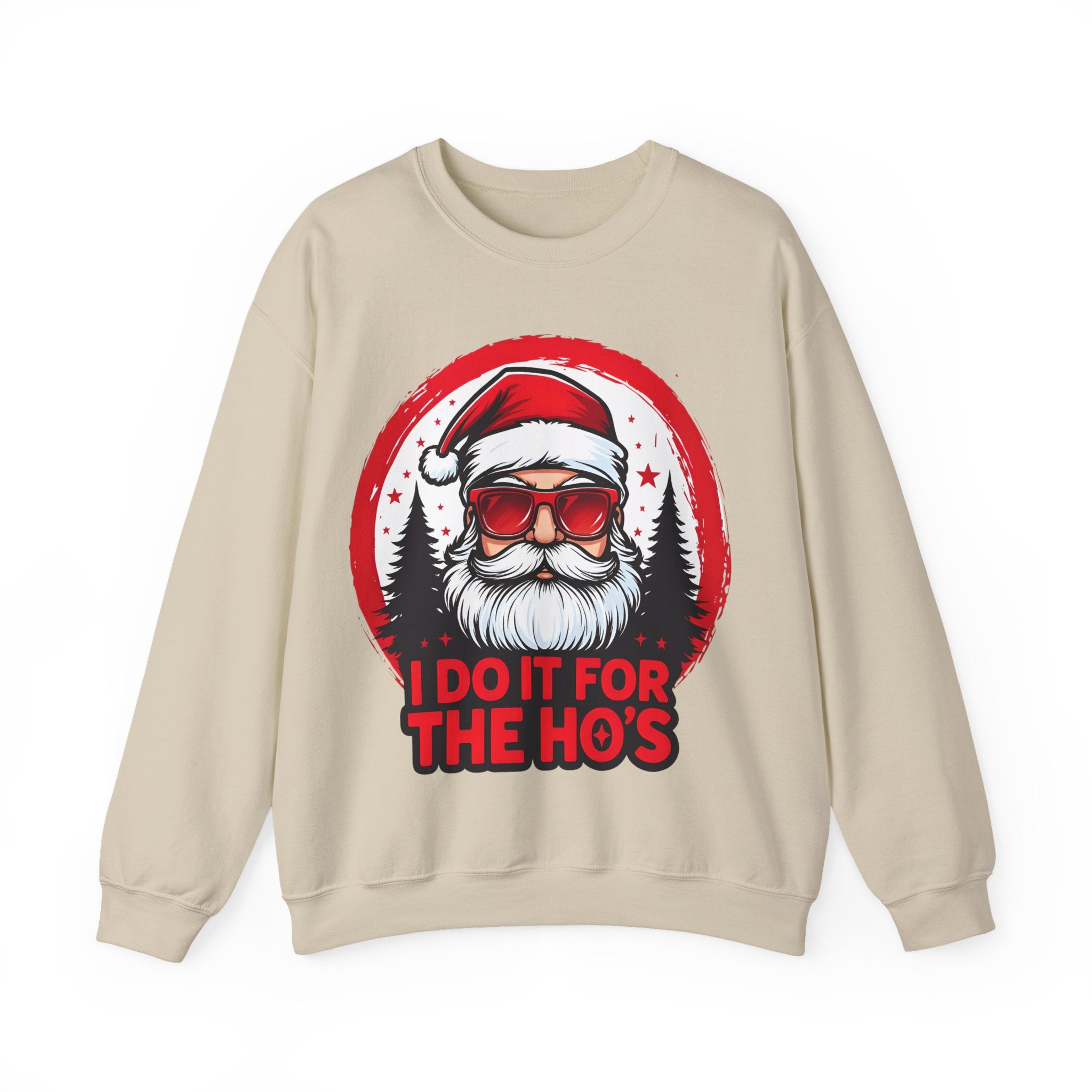Festive Santa Sweatshirt - "I Do It For The Ho's"