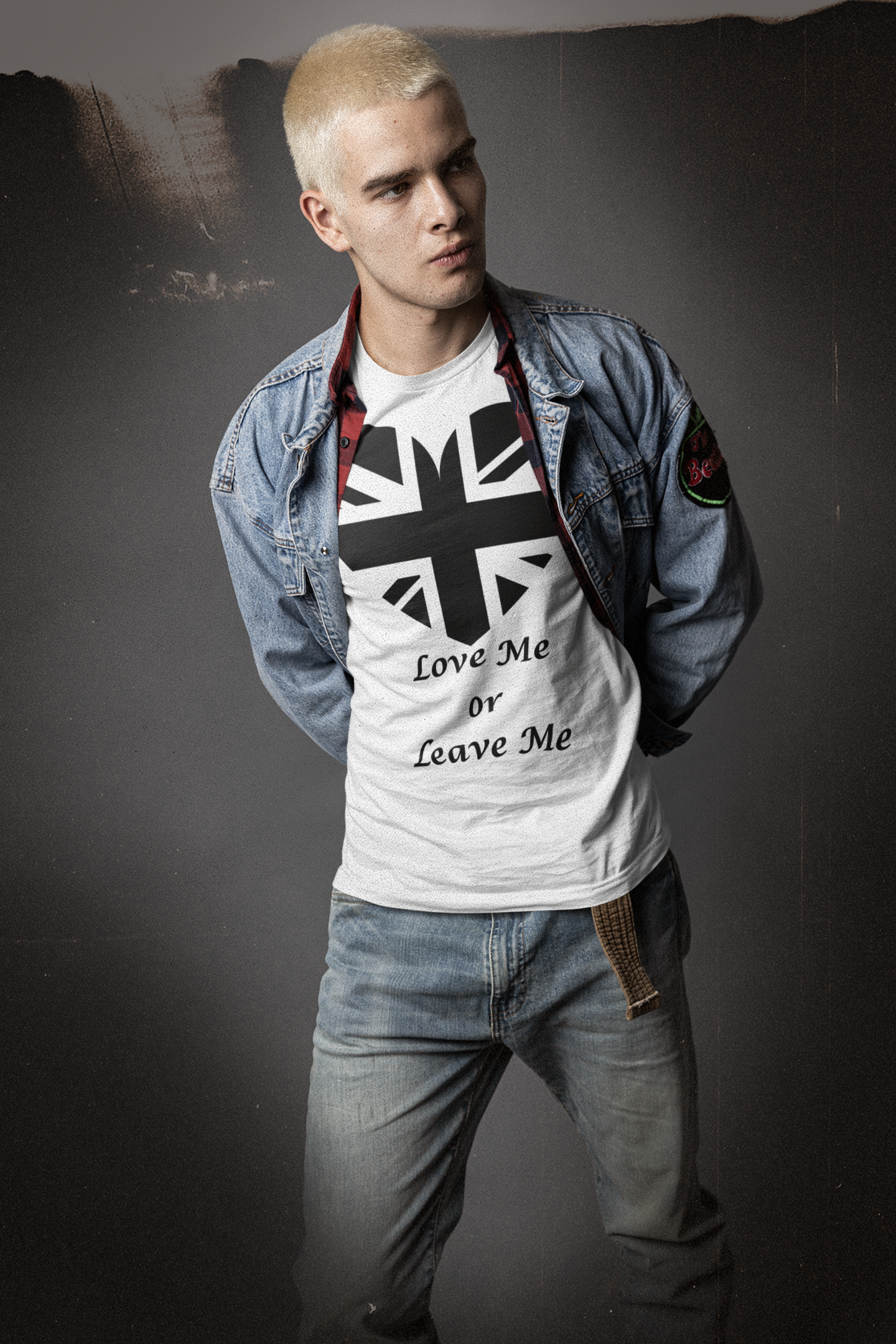Patriotic  British Union Jack Heart Tee, Love Me or Leave Me Shirt, Unisex T-Shirt, Casual Wear, Gift for Him/Her