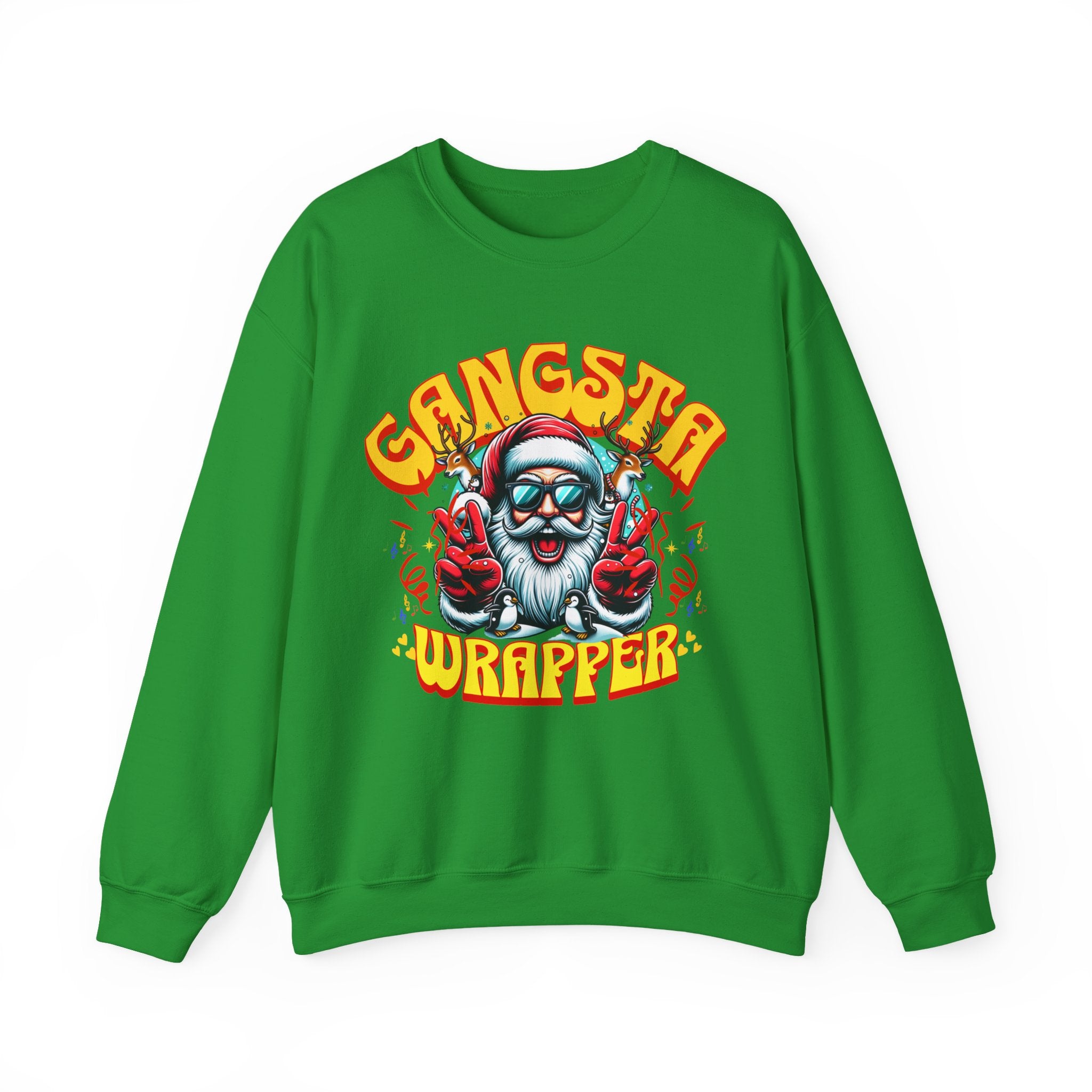 Gangsta Wrapper Sweatshirt - Funny Unisex Holiday Crewneck