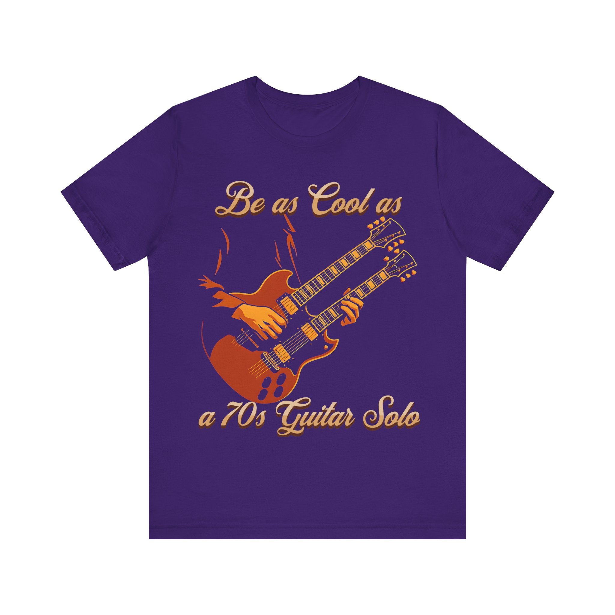 Retro Guitar Solo Tee - 'Be as Cool as a 70s Guitar Solo' Unisex Jersey Short Sleeve