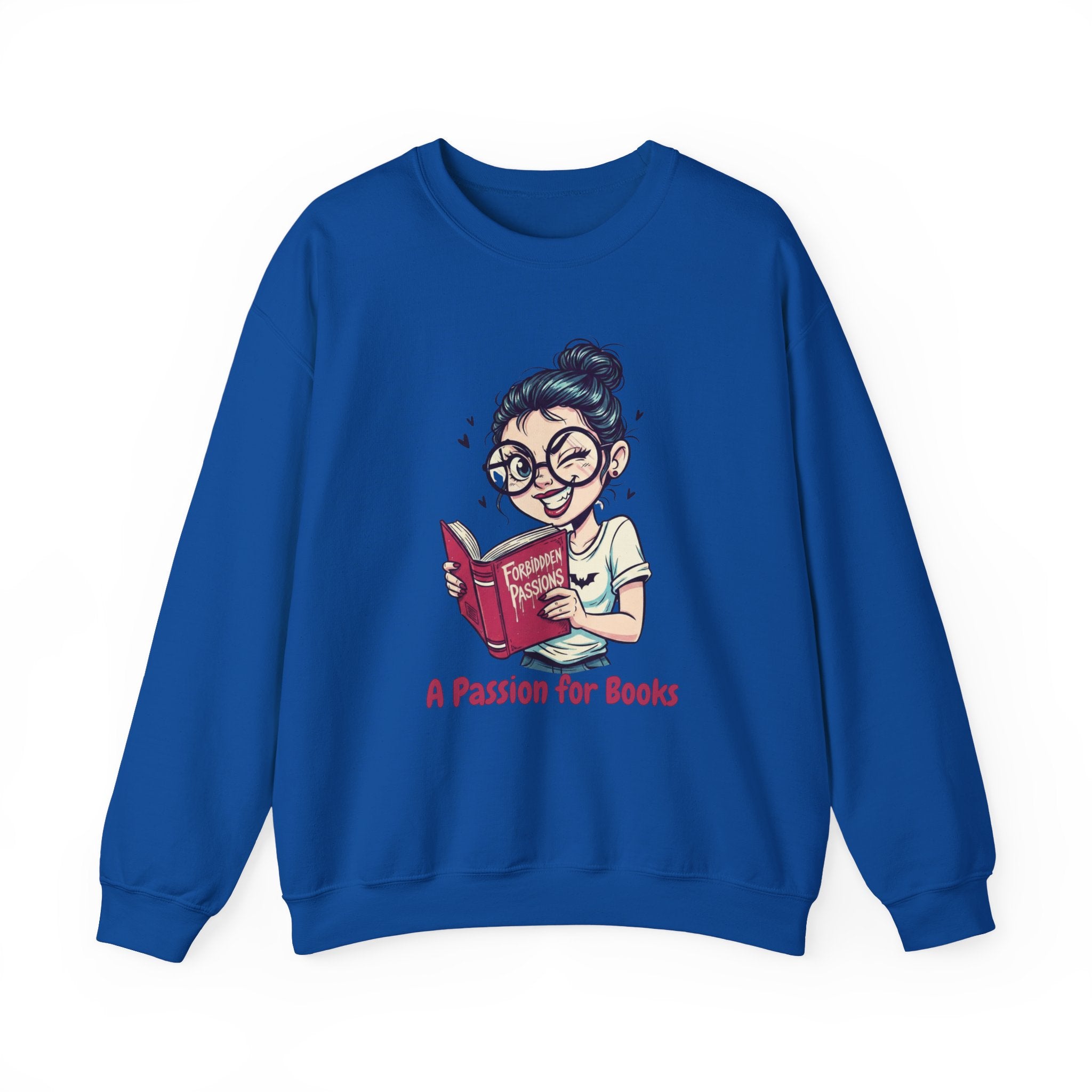 Book Lover's Unisex Crewneck Sweatshirt - "A Passion for Books"
