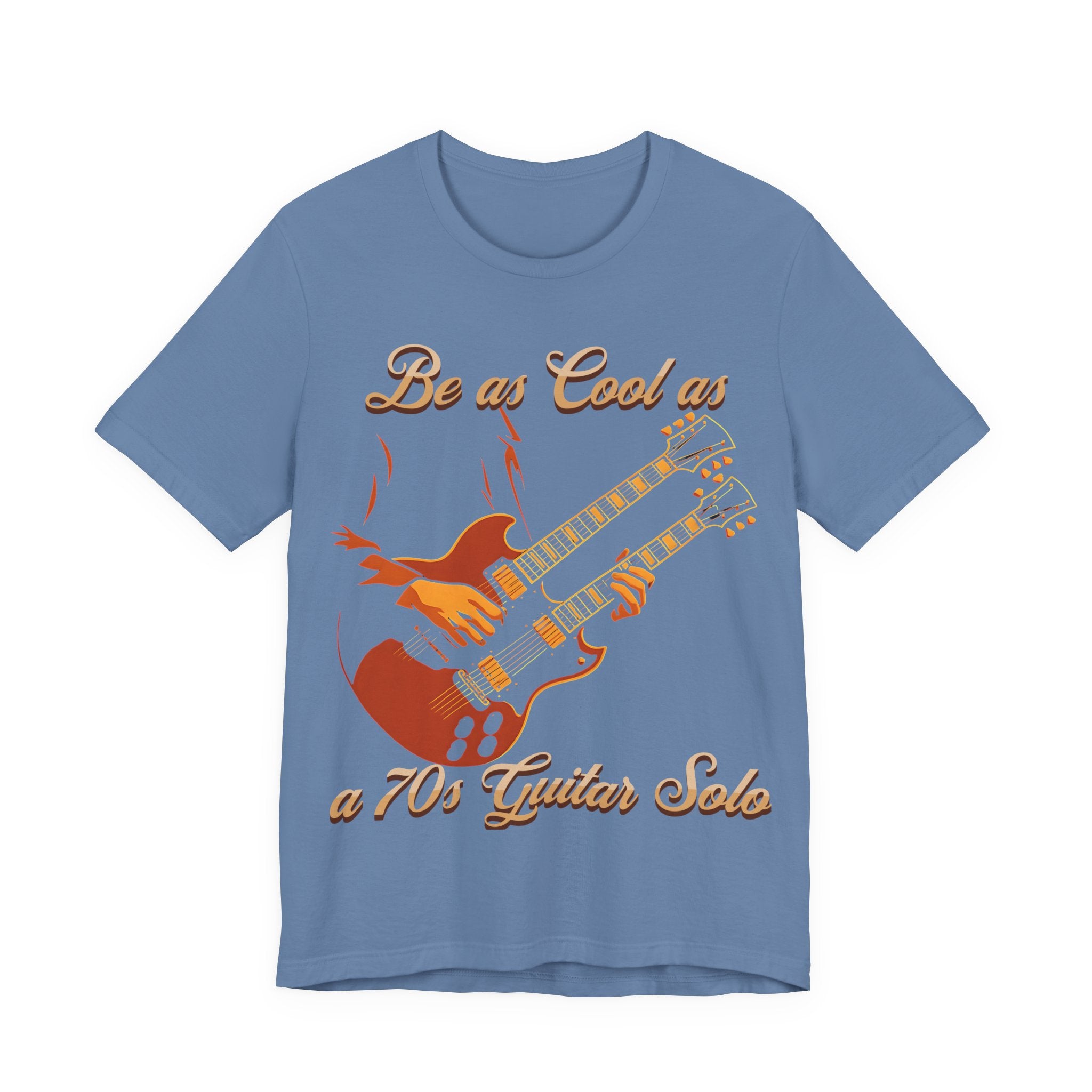 Retro Guitar Solo Tee - 'Be as Cool as a 70s Guitar Solo' Unisex Jersey Short Sleeve