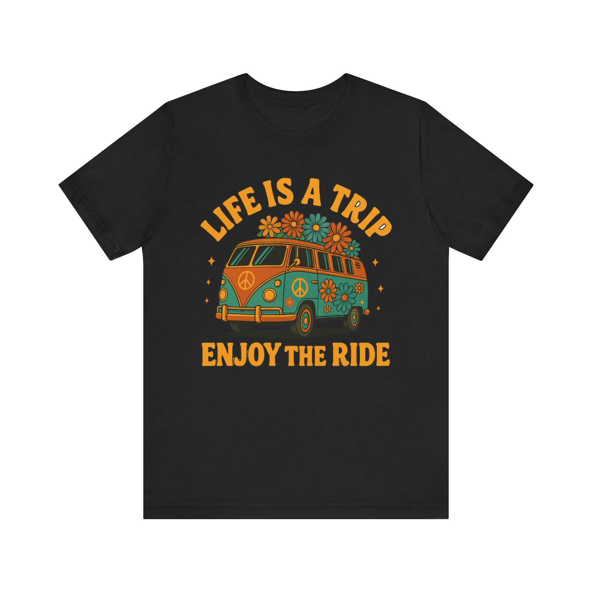 Retro Peace Van T-Shirt - "Life is a Trip, Enjoy the Ride"