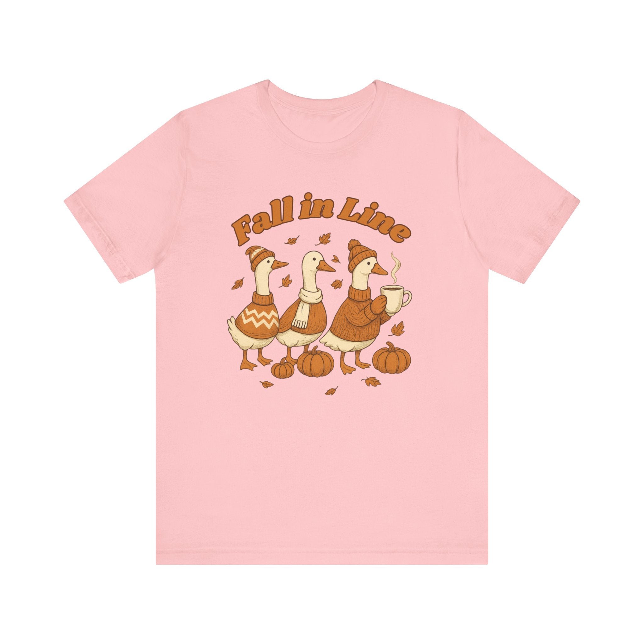 Fall in Line Unisex Tee - Cozy Autumn Graphic T-Shirt