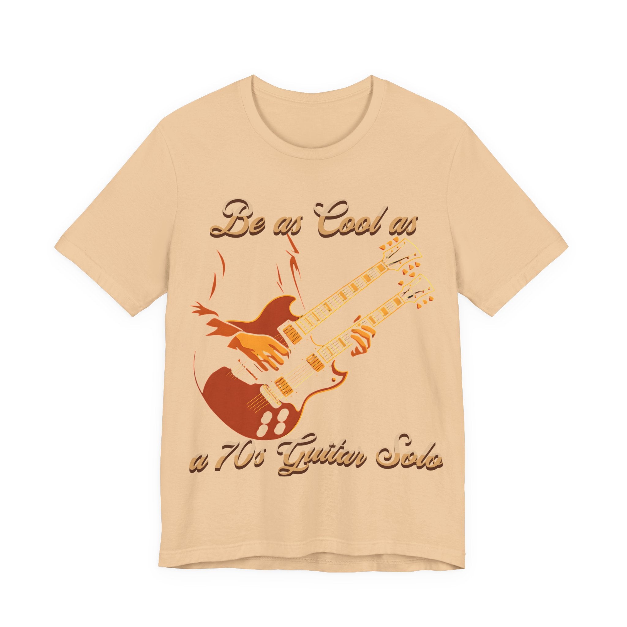 Retro Guitar Solo Tee - 'Be as Cool as a 70s Guitar Solo' Unisex Jersey Short Sleeve