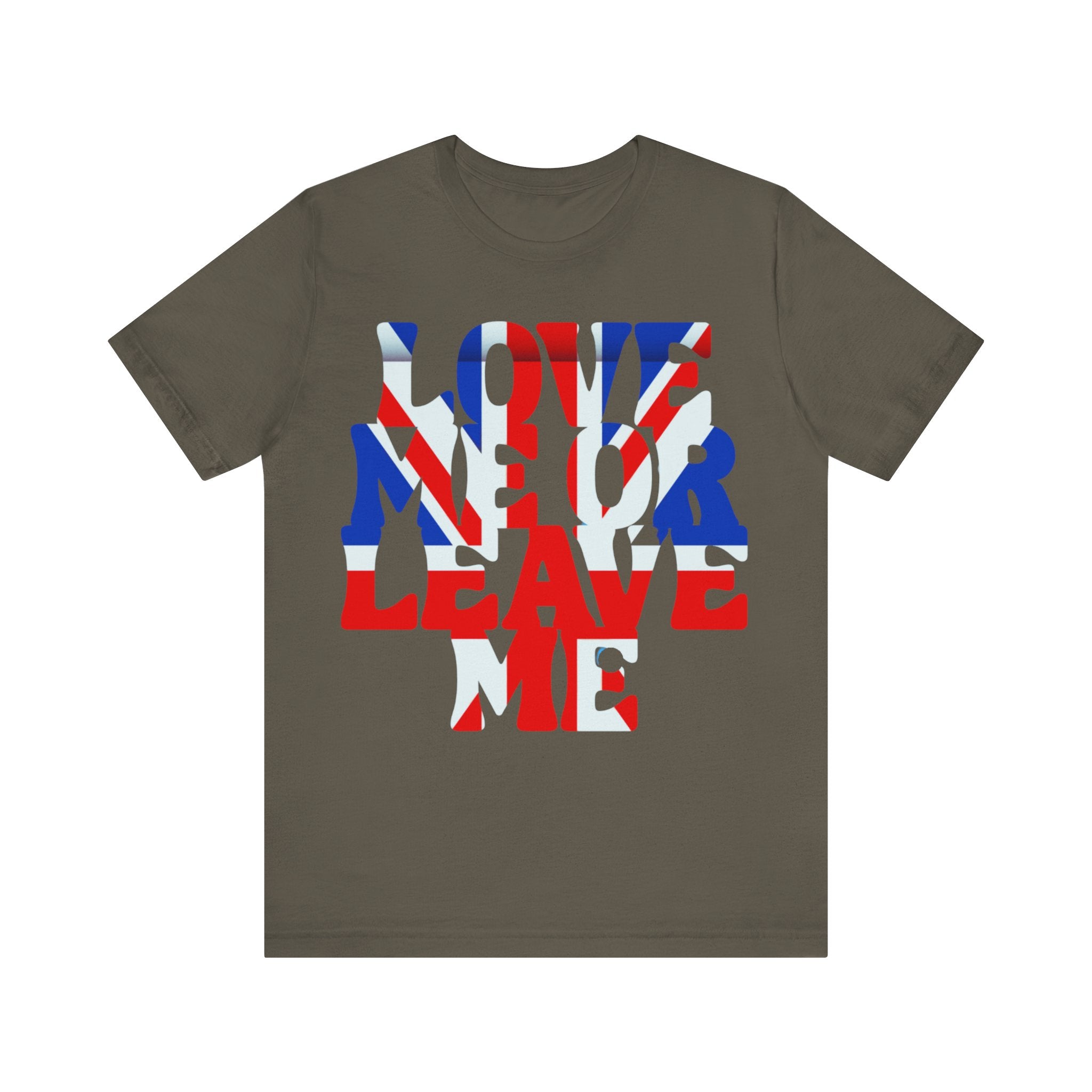 Union Jack Love Me or Leave Me Unisex Tee | Casual Graphic T-Shirt, Gift for Friends, Summer Wear, Festival Outfit, Statement Tee