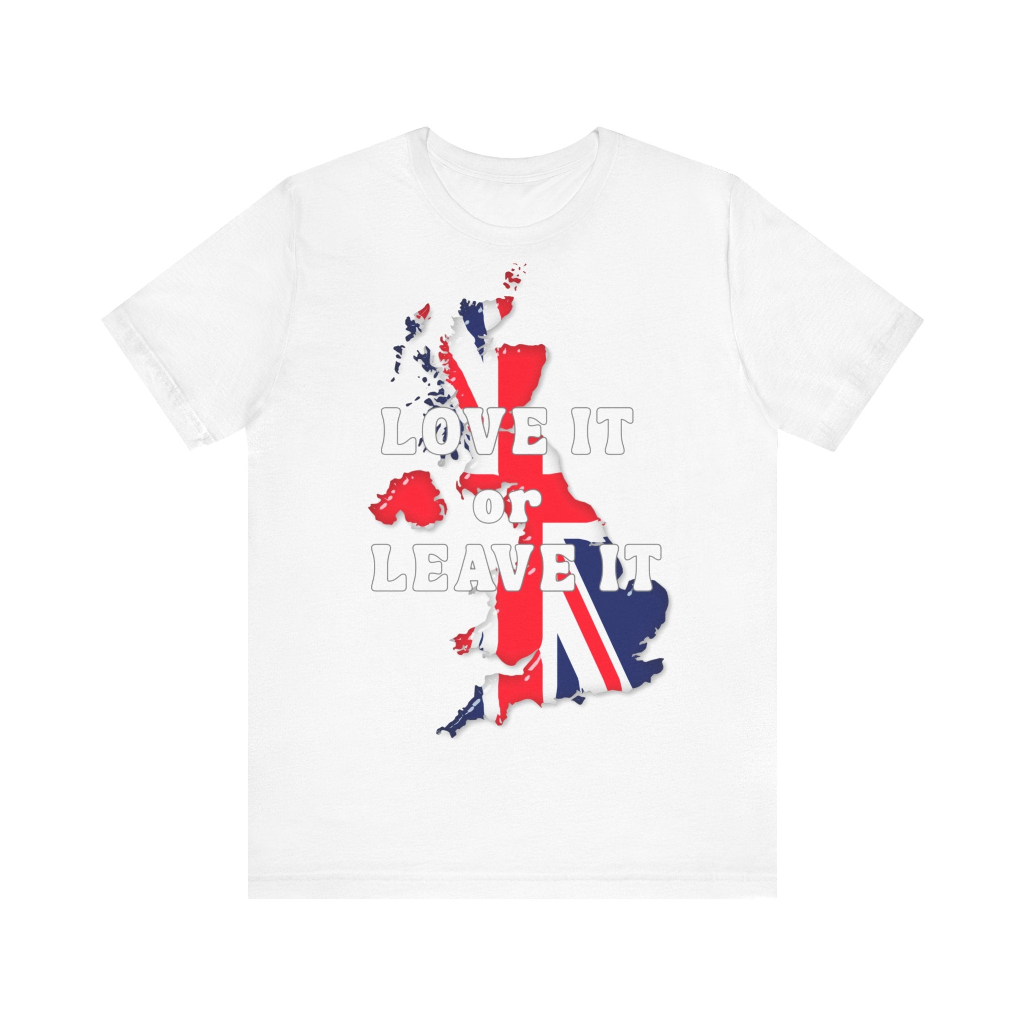 Patriotic Love It or Leave It Tee, British Pride Shirt, Unisex Graphic Top, Casual Wear, Gift for UK Lovers
