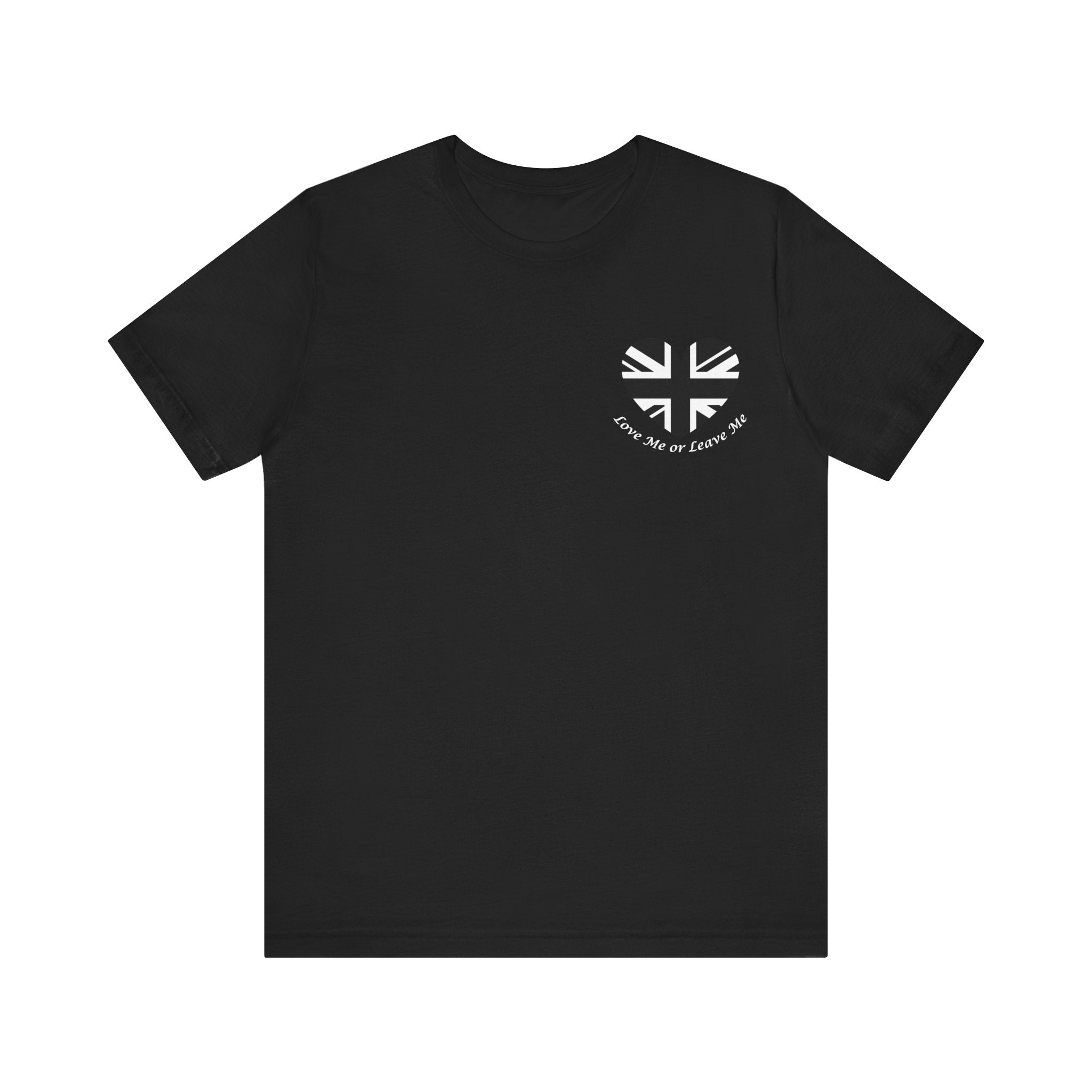 Union Jack Love Unisex Tee, Casual Tee, Graphic Tee, Gift for Her, Travel Shirt, British Pride Shirt