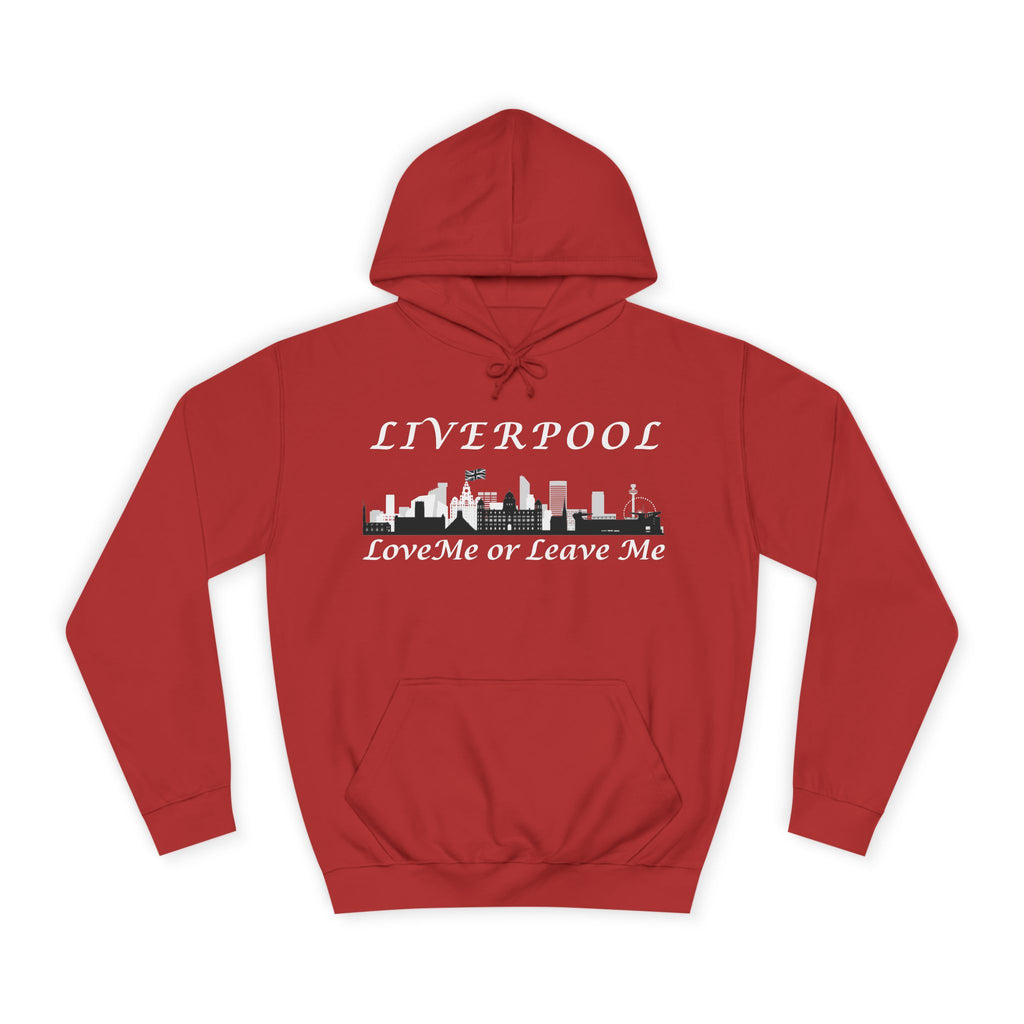 Liverpool Skyline College Hoodie - Love Me or Leave Me, Comfortable Unisex Sweatshirt, Perfect Gift for Students, Casual Wear
