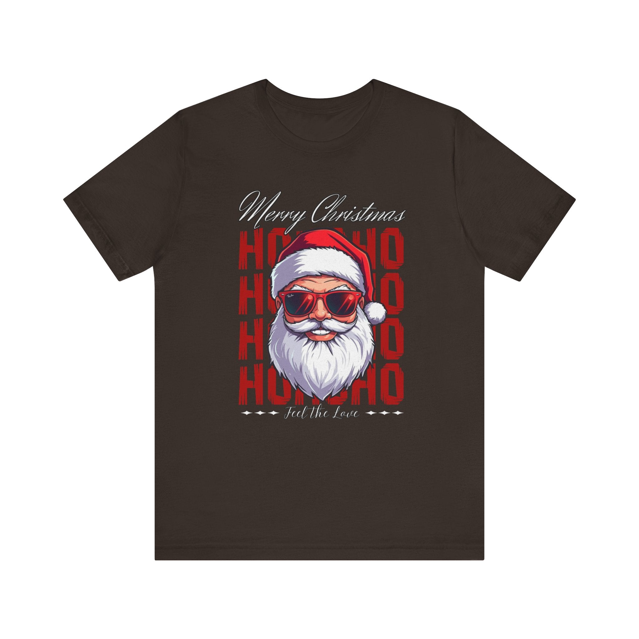 Ho Ho Ho Santa Sunglasses Christmas Tee — "Merry Christmas" Graphic Shirt