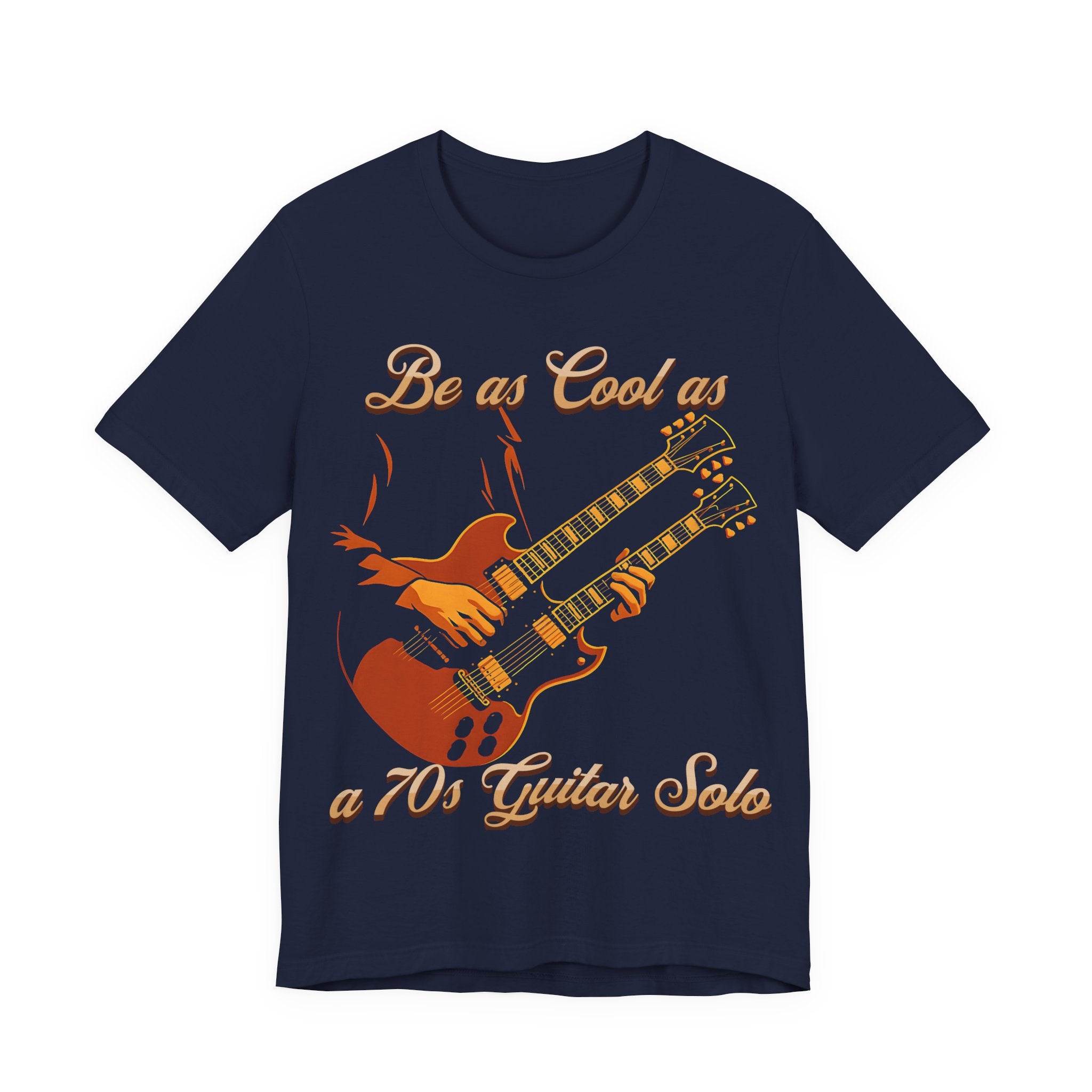 Retro Guitar Solo Tee - 'Be as Cool as a 70s Guitar Solo' Unisex Jersey Short Sleeve