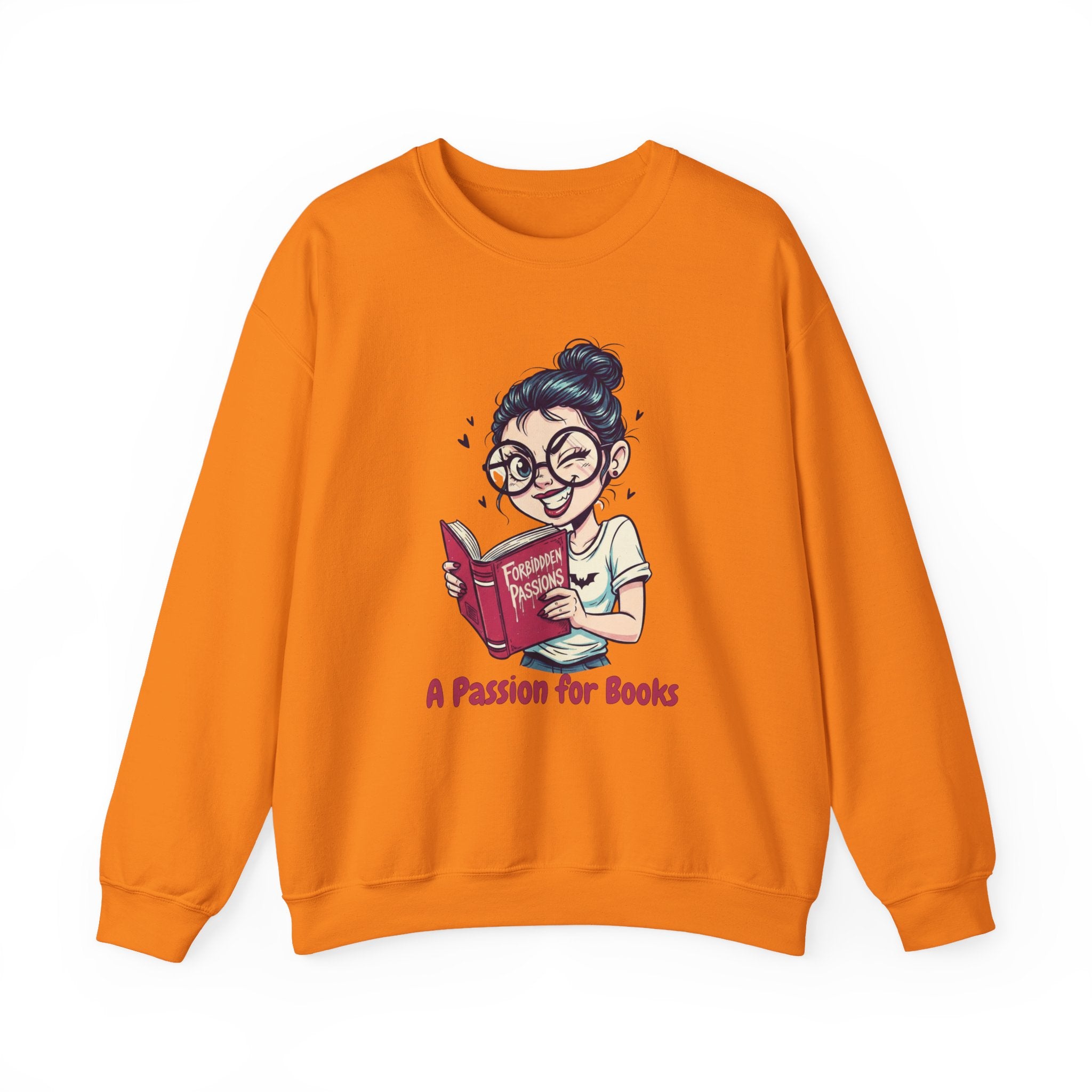 Book Lover's Unisex Crewneck Sweatshirt - "A Passion for Books"