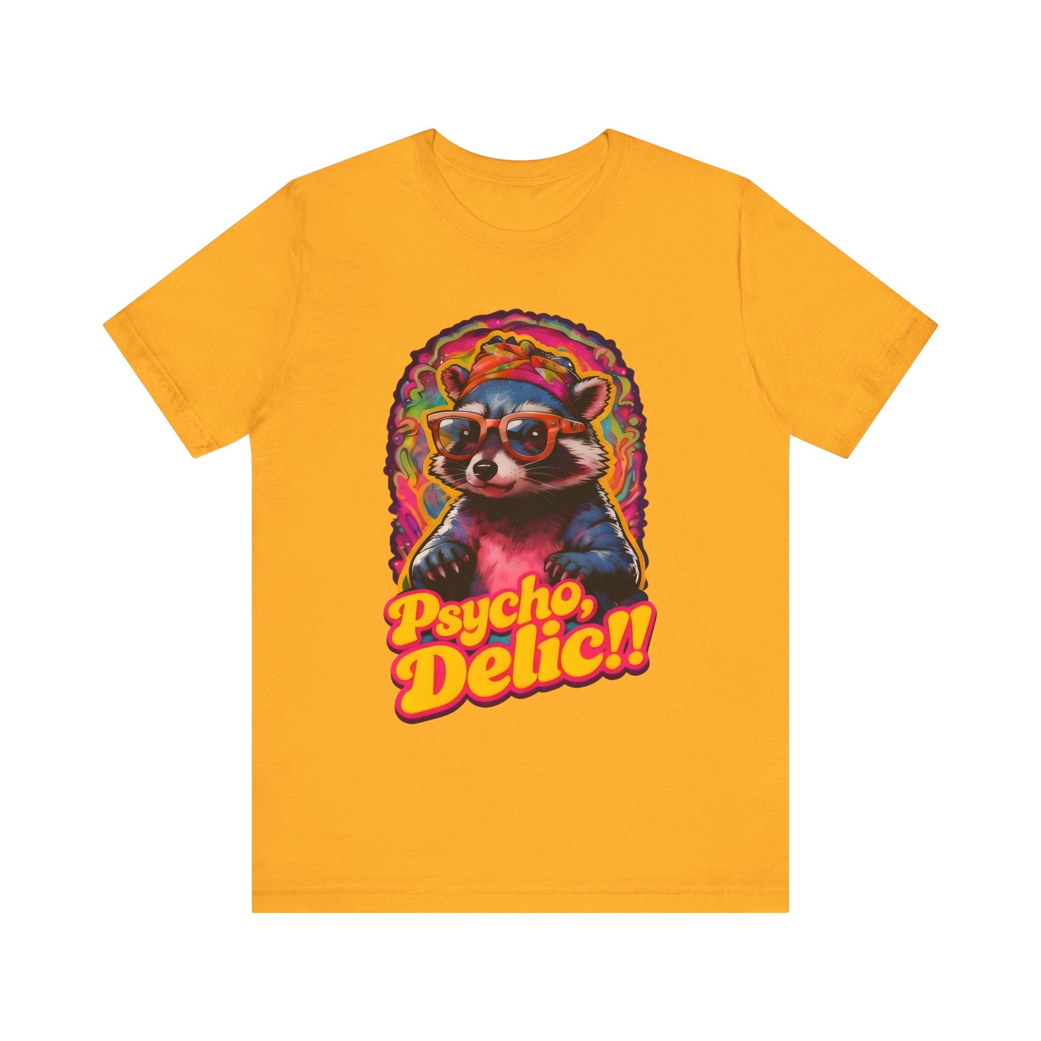 Psycho Delic Raccoon Tee - Unisex Jersey Short Sleeve T-Shirt