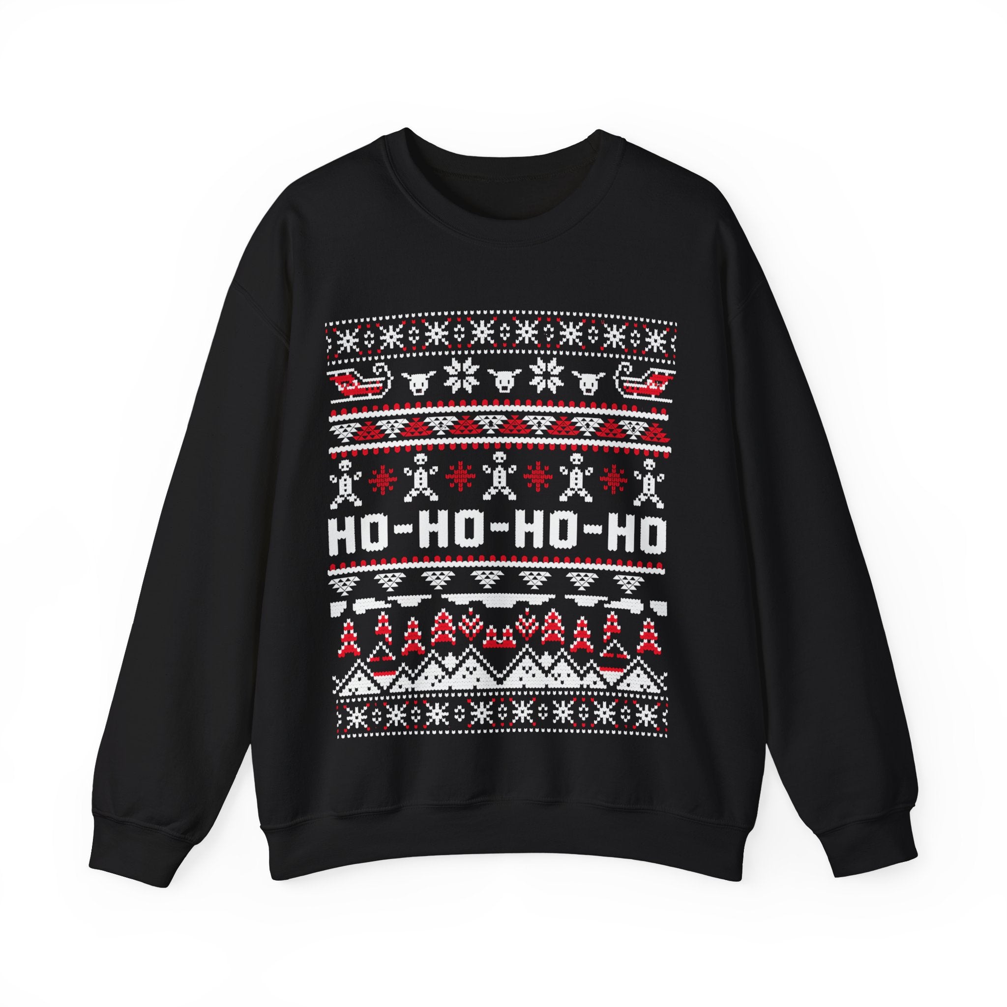 Christmas Ho-Ho-Ho Crewneck Sweatshirt — Festive Ugly Sweater Style