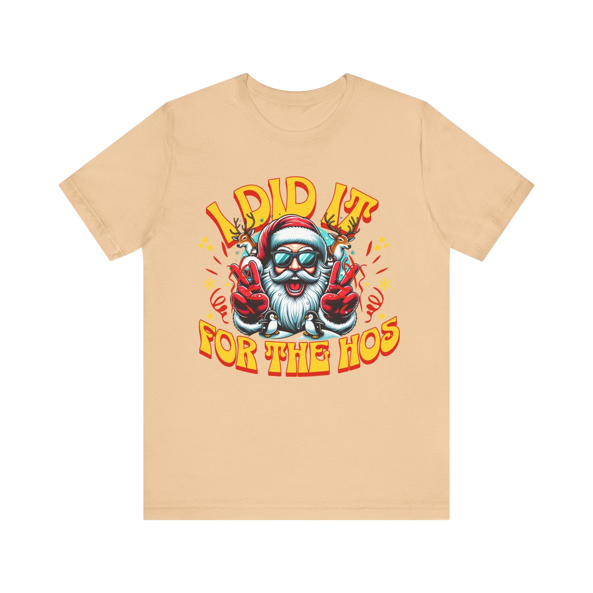 Funny Holiday T-Shirt - "I Did It for the Ho's" Unisex Jersey Tee