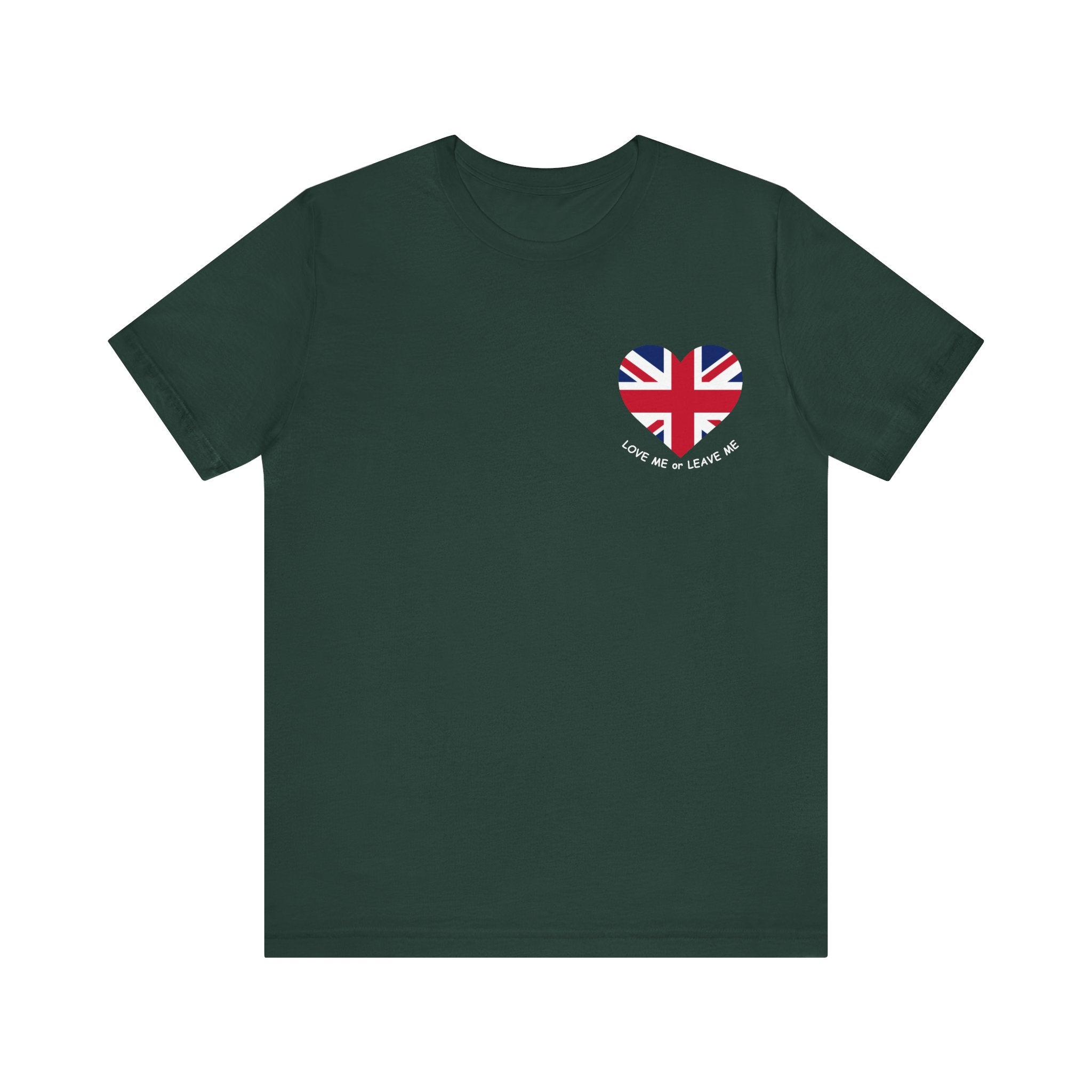 Union Jack Love Tee - Unisex Jersey Short Sleeve T-Shirt, Casual Wear, Travel Souvenir, Gift for Friends, British Pride Shirt