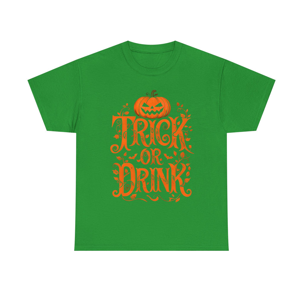 Halloween Trick or Drink Tee, Unisex Party Shirt, Fall Festival Apparel, Spooky Season Clothing, Autumn Celebration Top