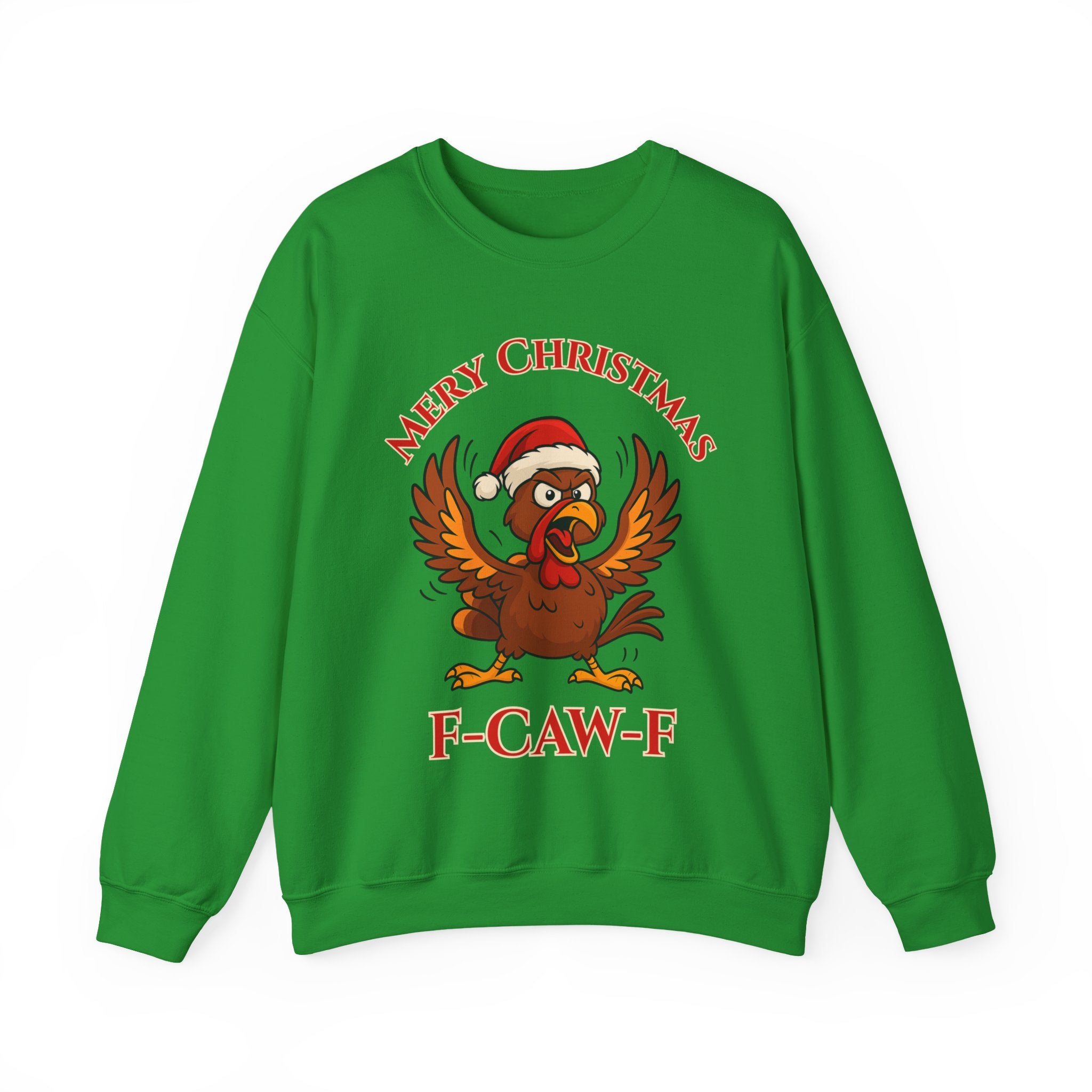 Funny Christmas Crewneck Sweatshirt - "Mery Christmas F-CAW-F"