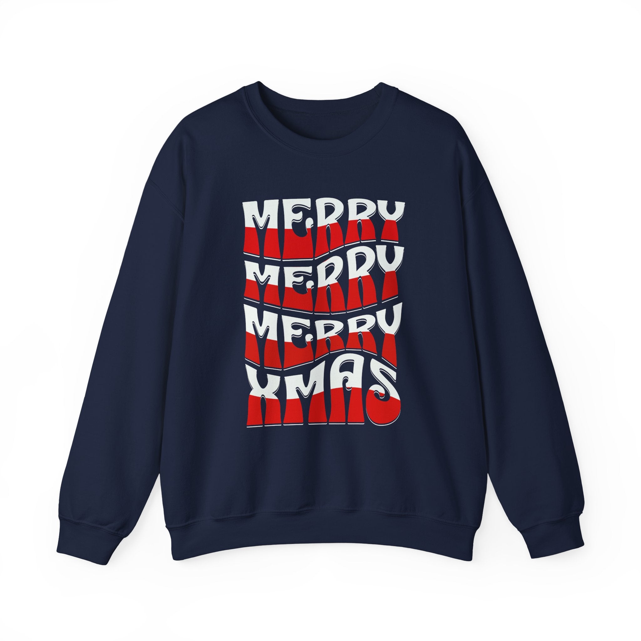 Merry Xmas Stacked Crewneck Sweatshirt