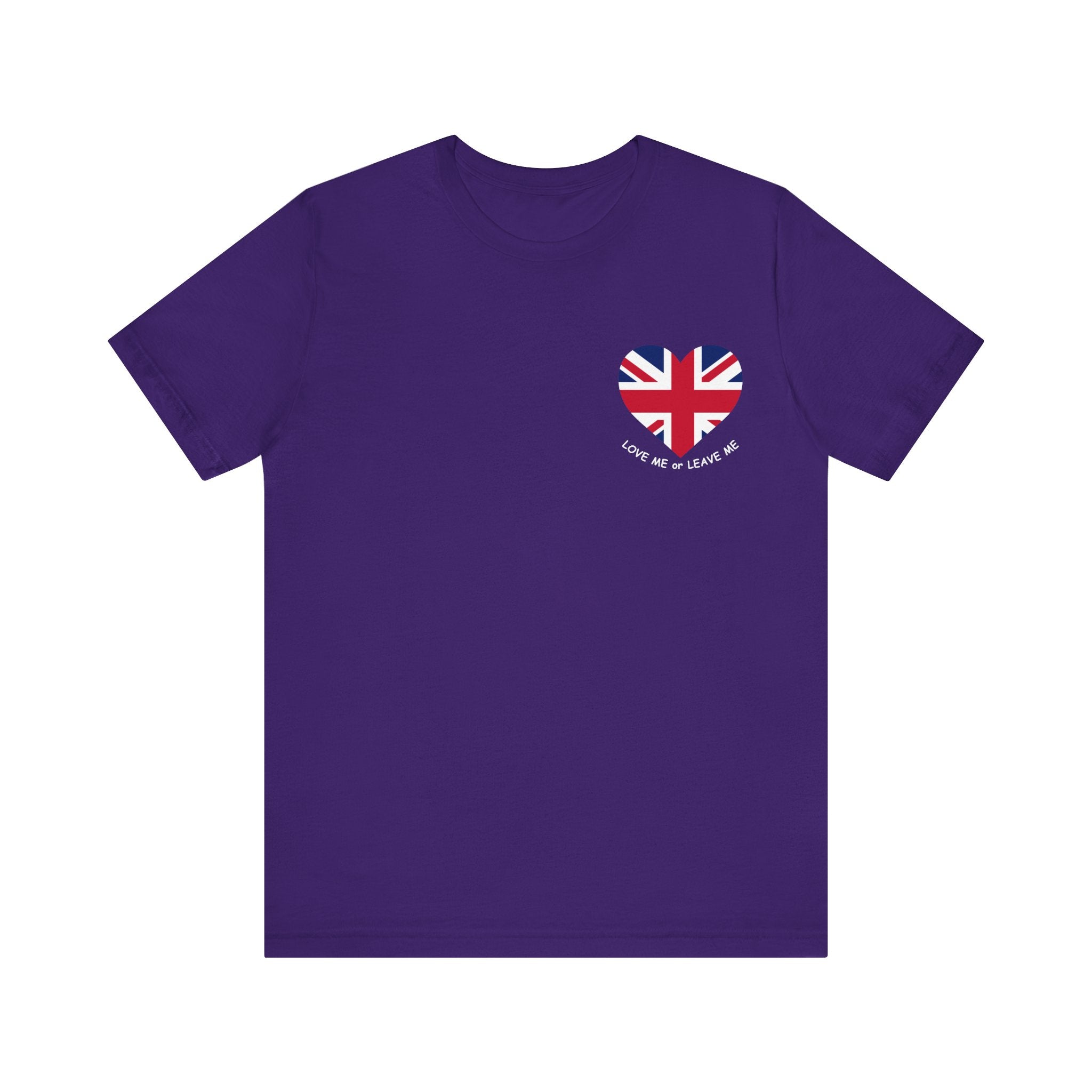 Union Jack Love Tee - Unisex Jersey Short Sleeve T-Shirt, Casual Wear, Travel Souvenir, Gift for Friends, British Pride Shirt