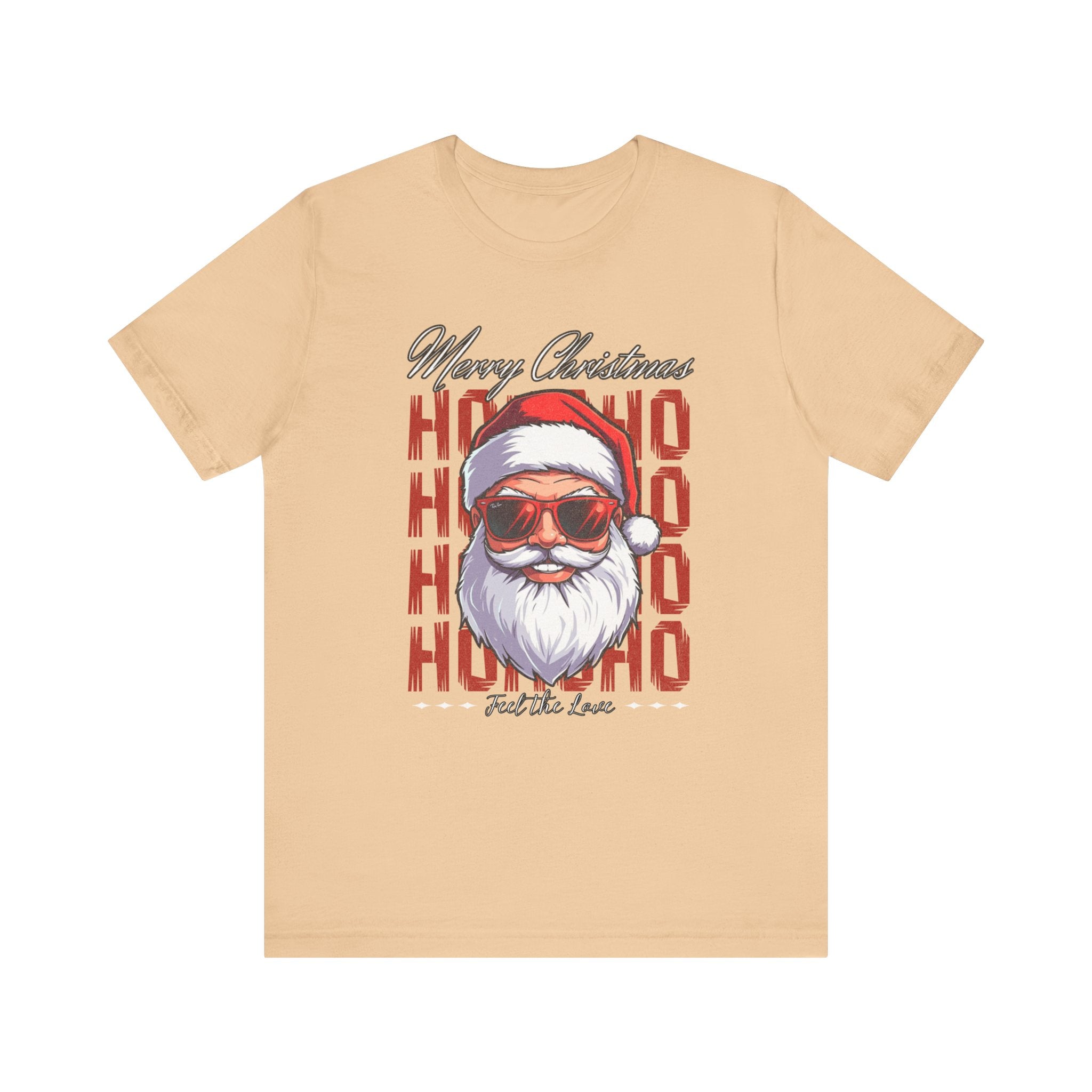 Ho Ho Ho Santa Sunglasses Christmas Tee — "Merry Christmas" Graphic Shirt