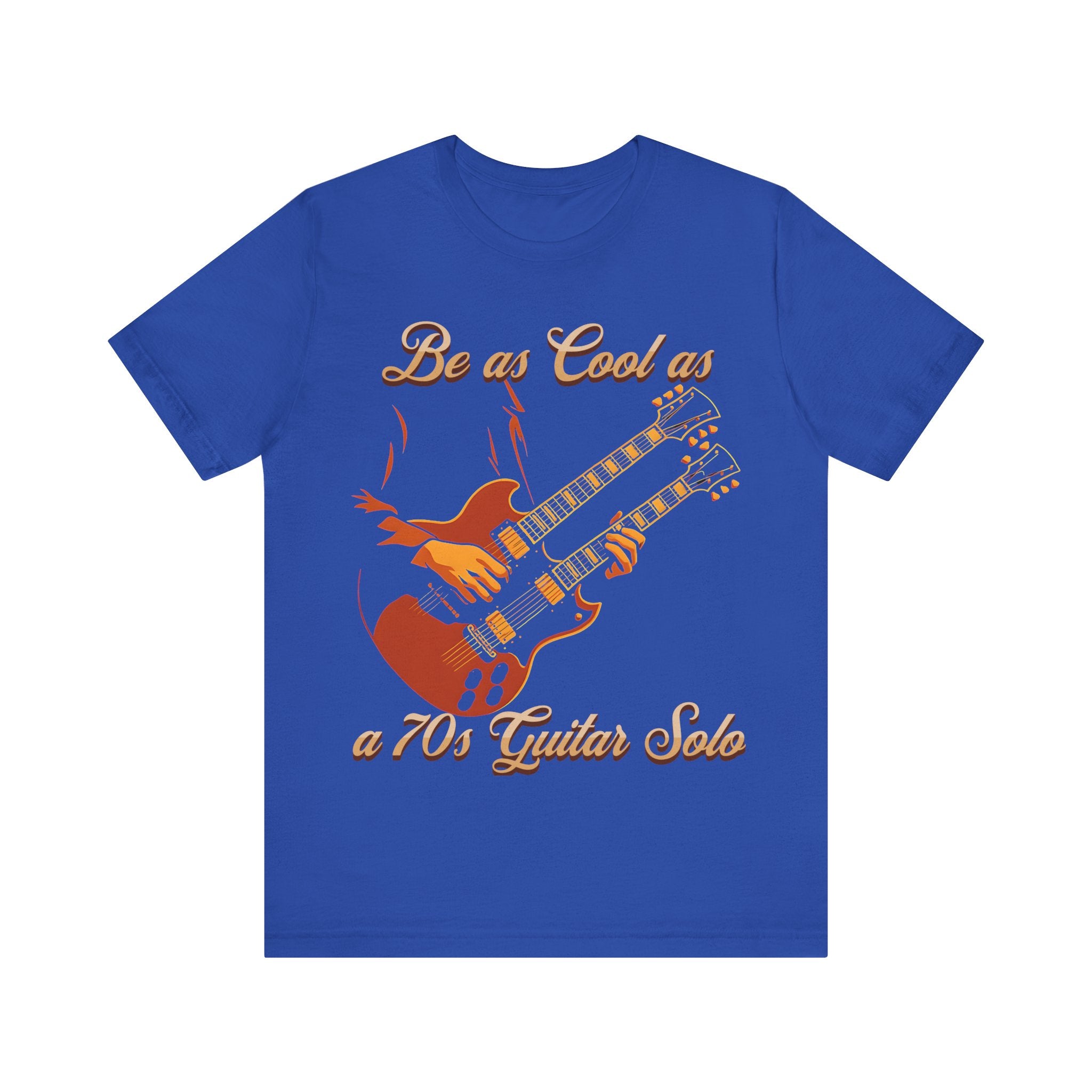 Retro Guitar Solo Tee - 'Be as Cool as a 70s Guitar Solo' Unisex Jersey Short Sleeve