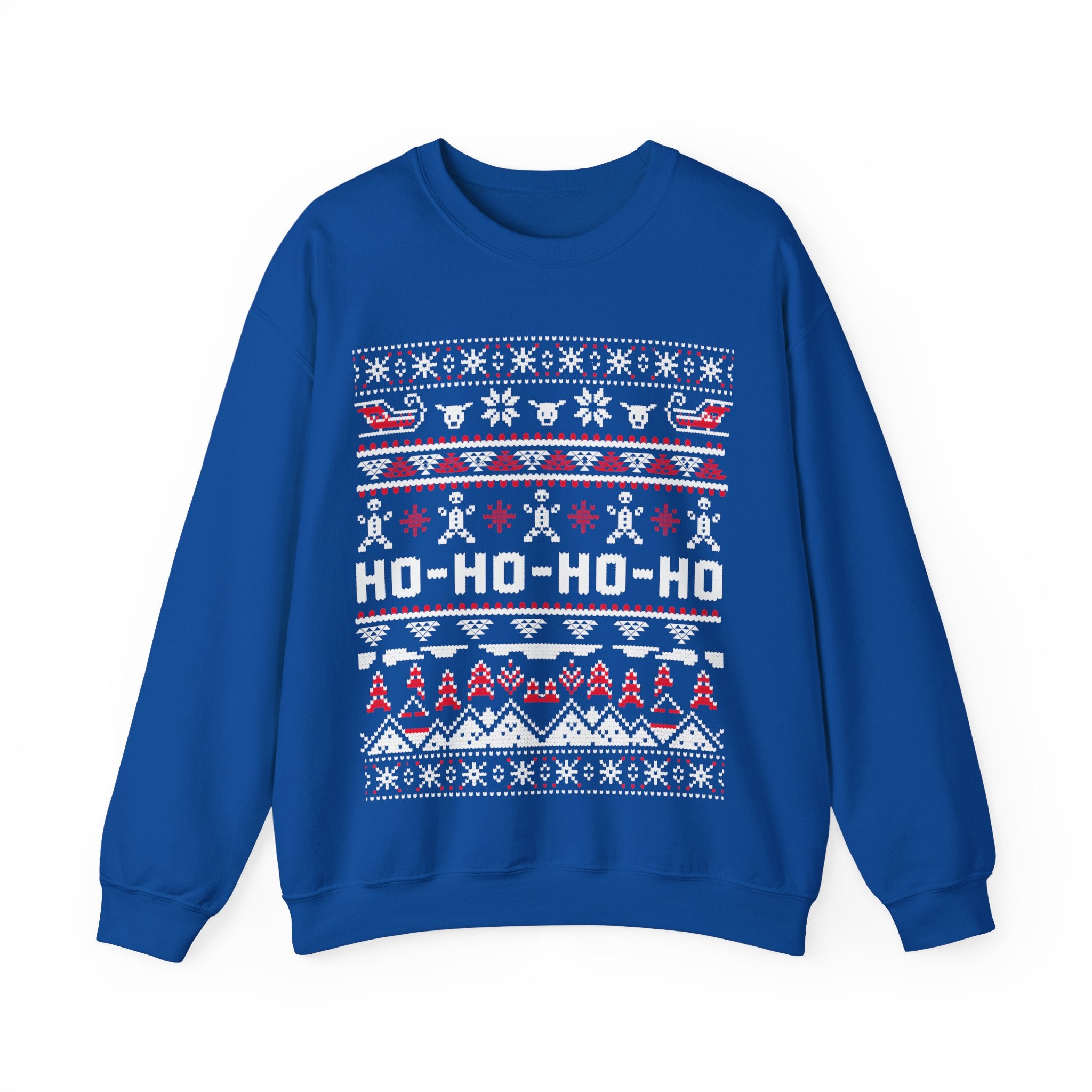 Christmas Ho-Ho-Ho Crewneck Sweatshirt — Festive Ugly Sweater Style