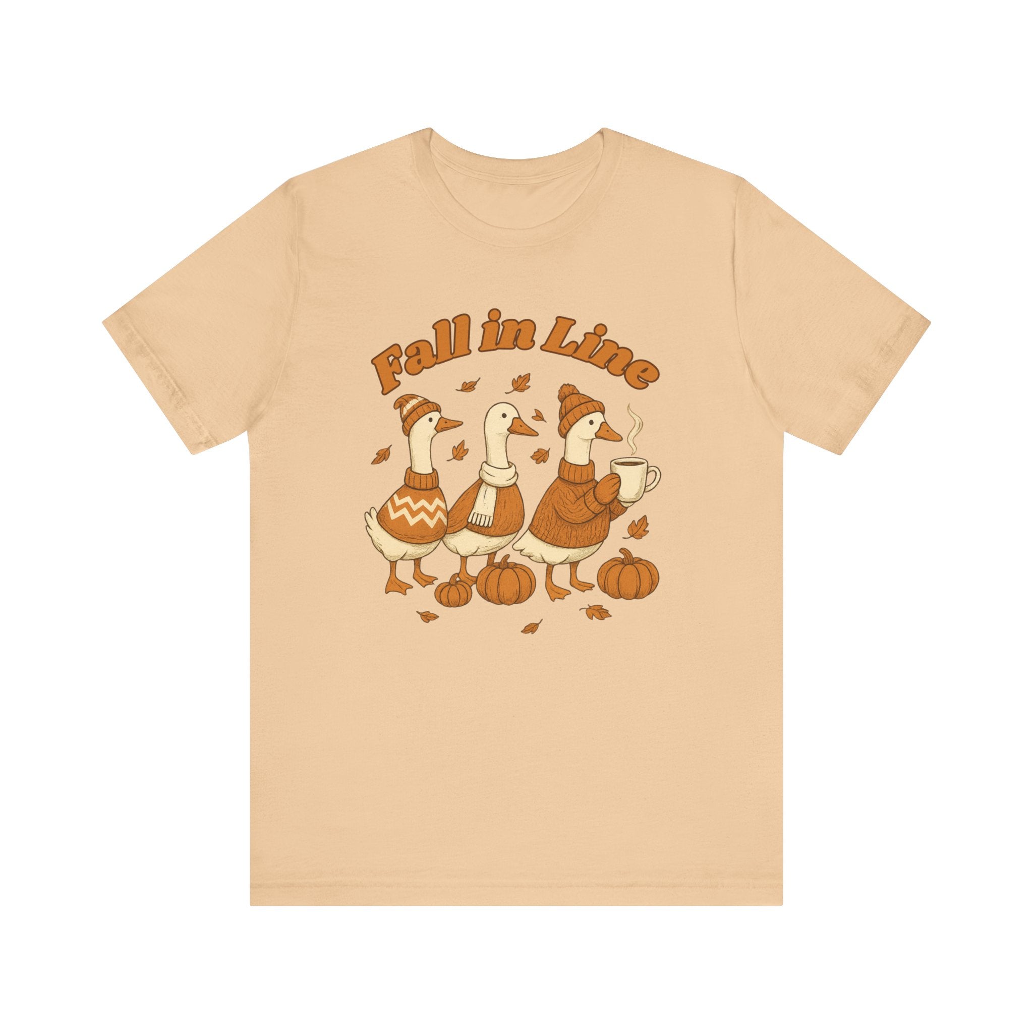 Fall in Line Unisex Tee - Cozy Autumn Graphic T-Shirt
