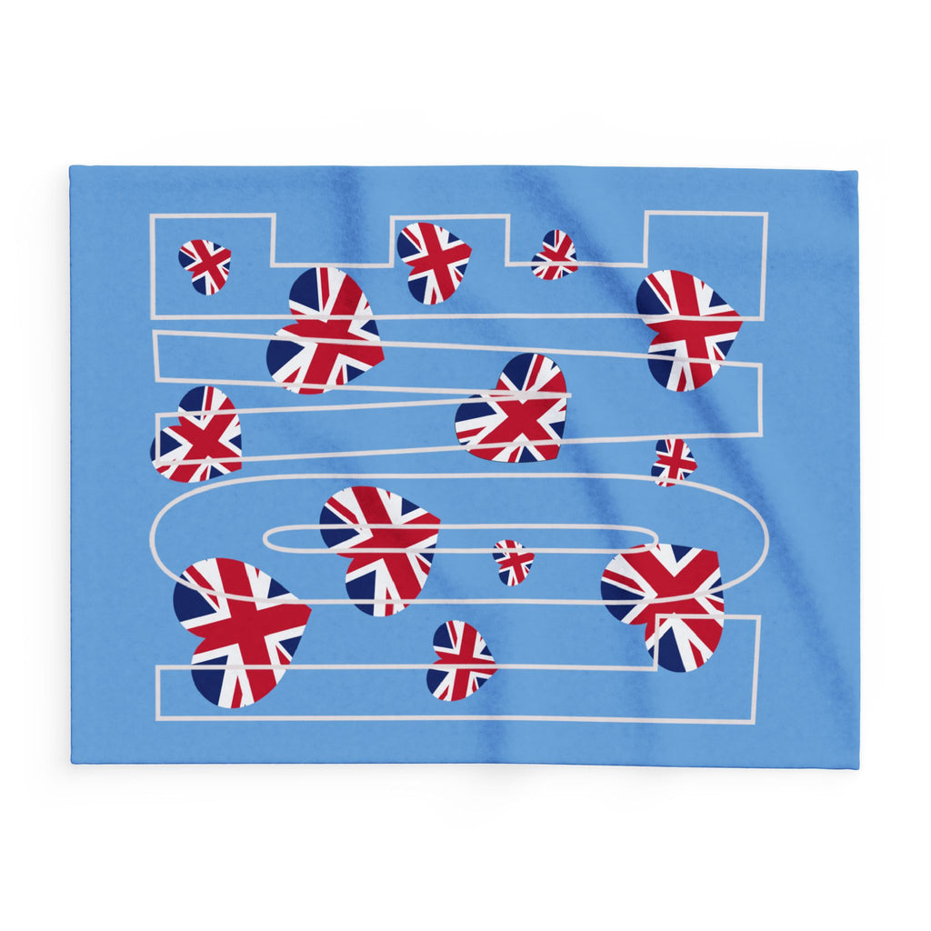 Cozy British Flag Fleece Blanket, Warm Throw Blanket for Home, UK Pride Decor, Love Gift for Her, Room Accessory