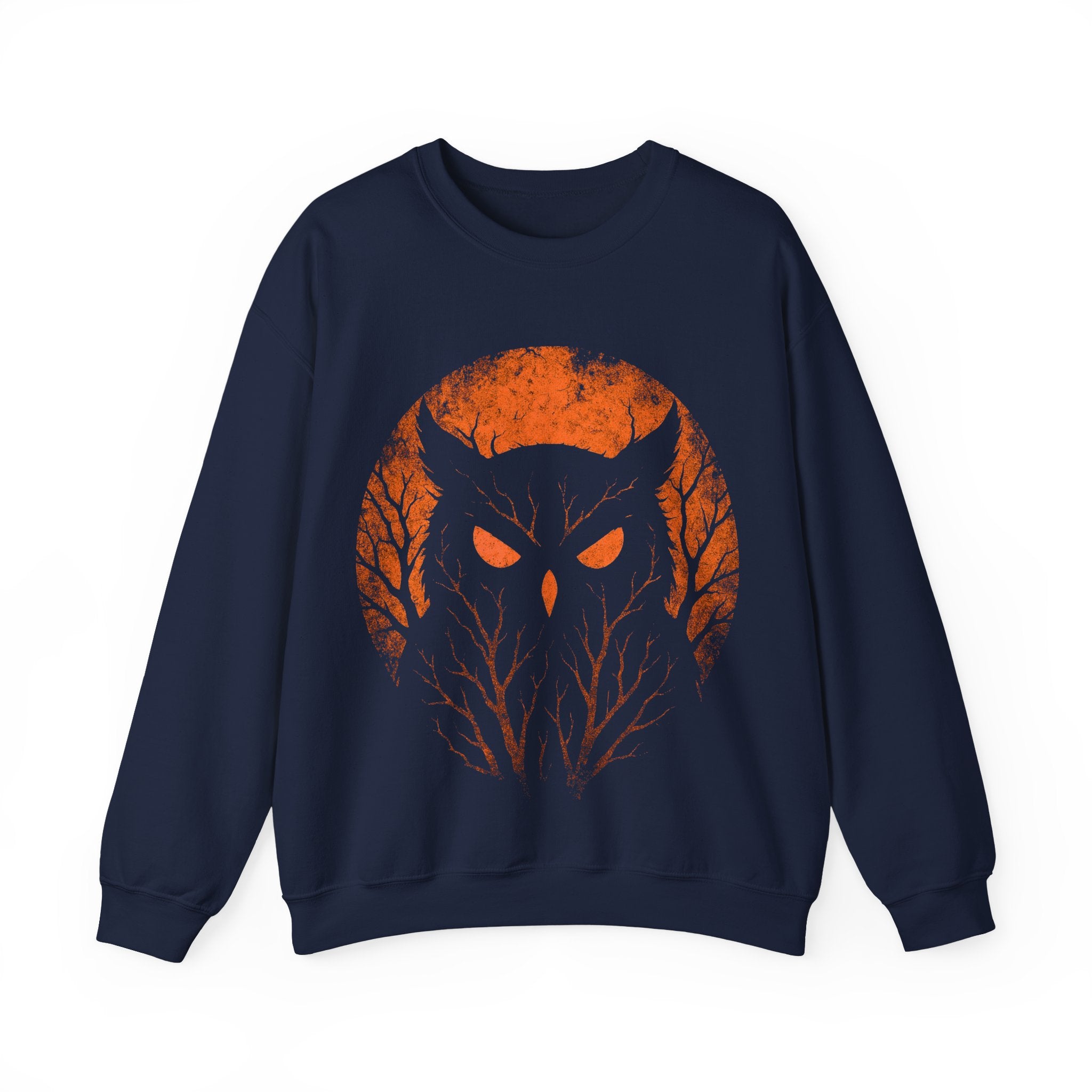 Mysterious Owl Crewneck Sweatshirt for Fall Celebrations
