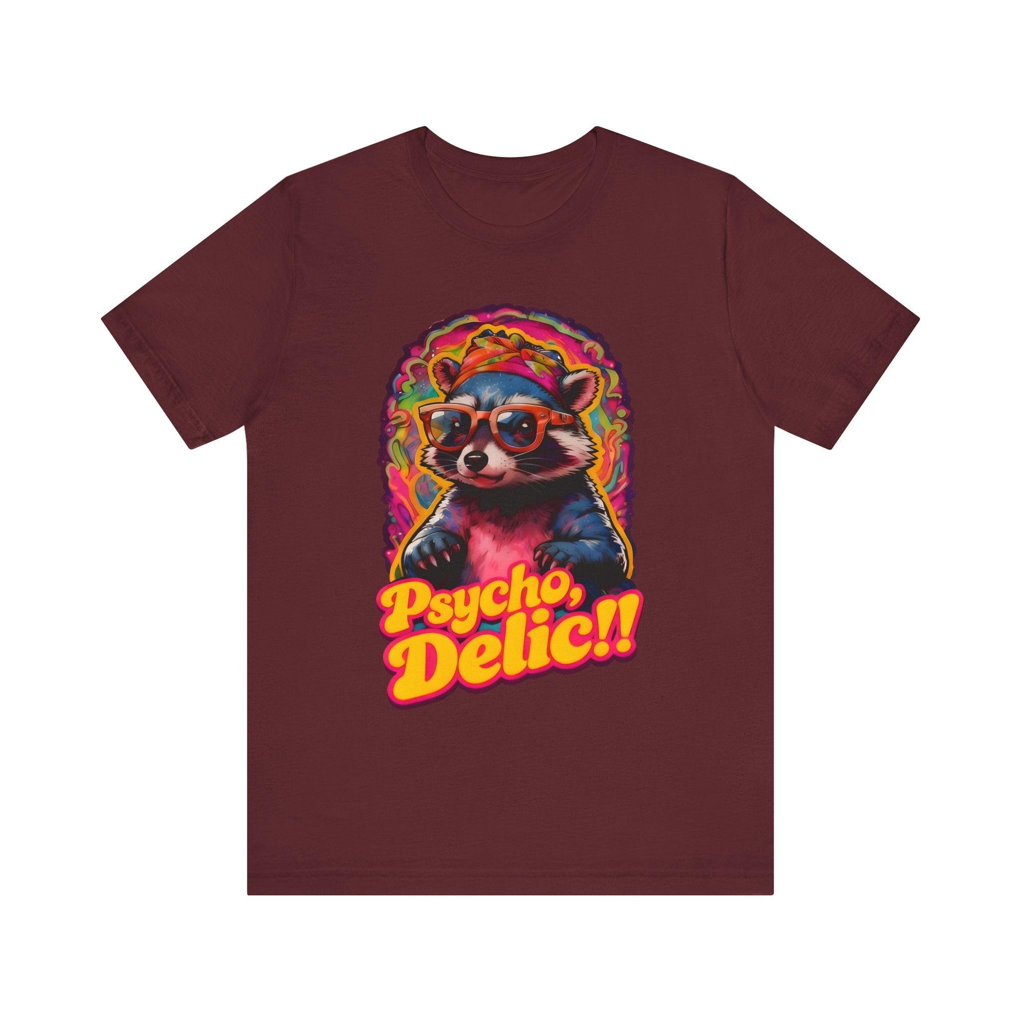 Psycho Delic Raccoon Tee - Unisex Jersey Short Sleeve T-Shirt