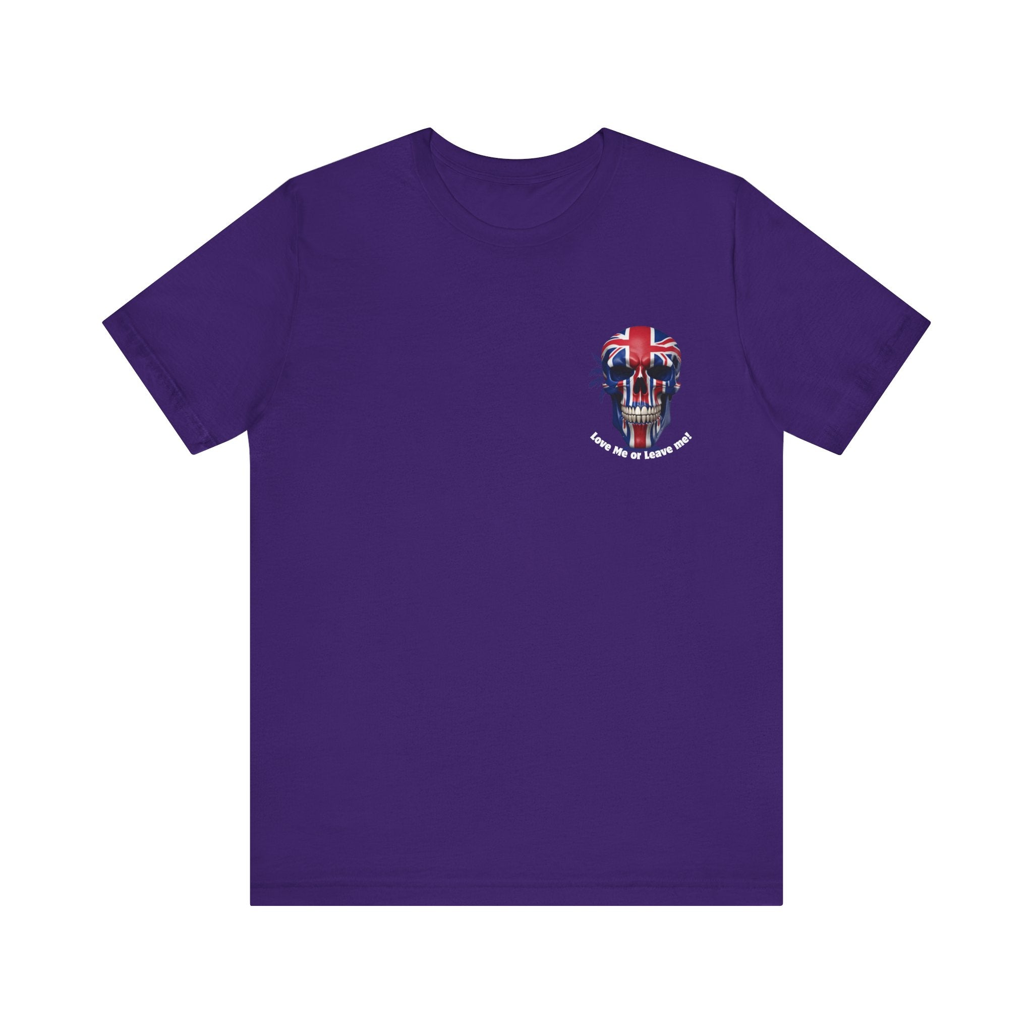 Skull & Union Jack Tee, Unisex Jersey Short Sleeve Shirt for Rockers, Gifts for Music Lovers, Casual Wear, Party Attire, Unique Graphic Tee