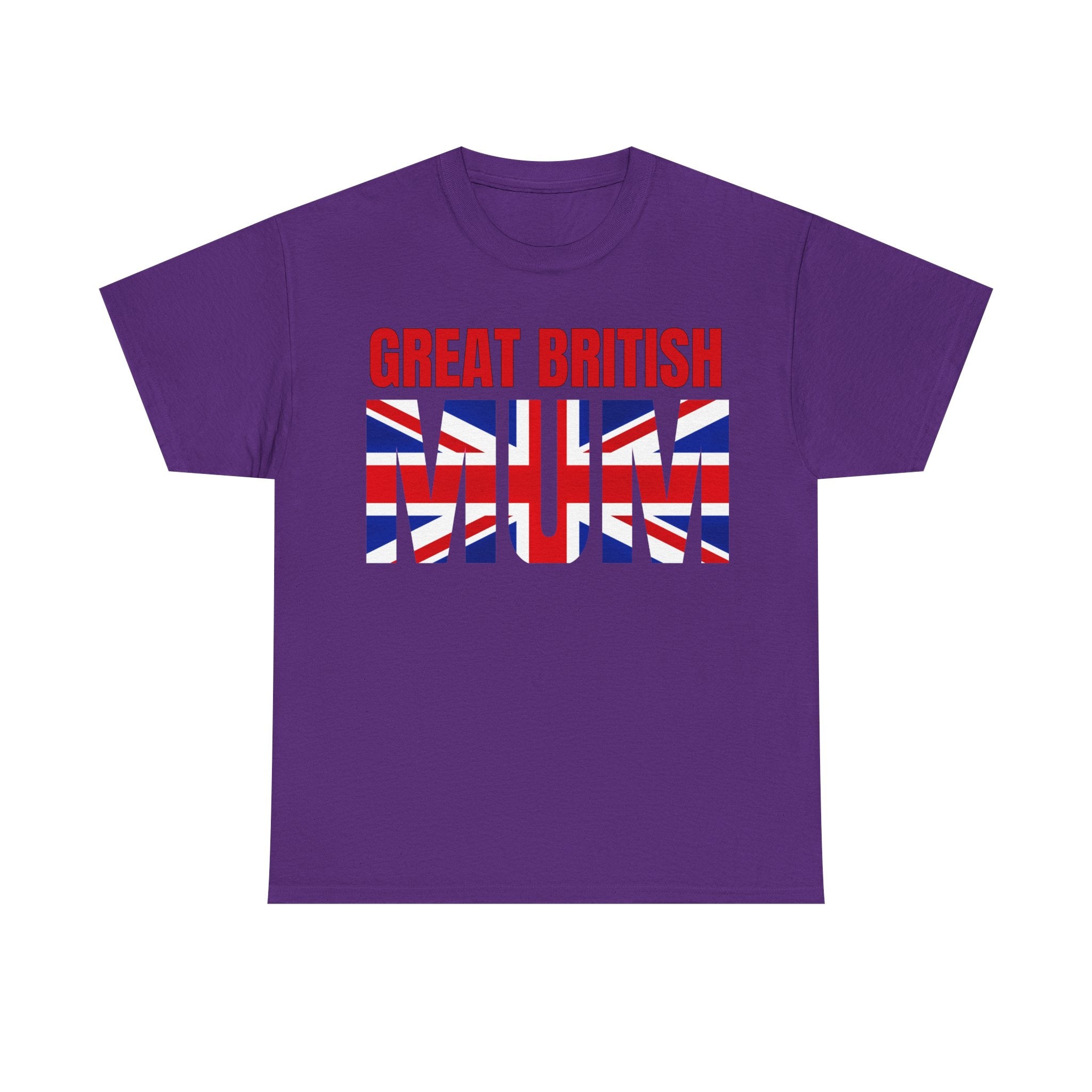 Great British Mum Tee - Unisex Heavy Cotton T-Shirt, Gift for Mother's Day, UK Pride Apparel, British Mum Gift, Casual Wear