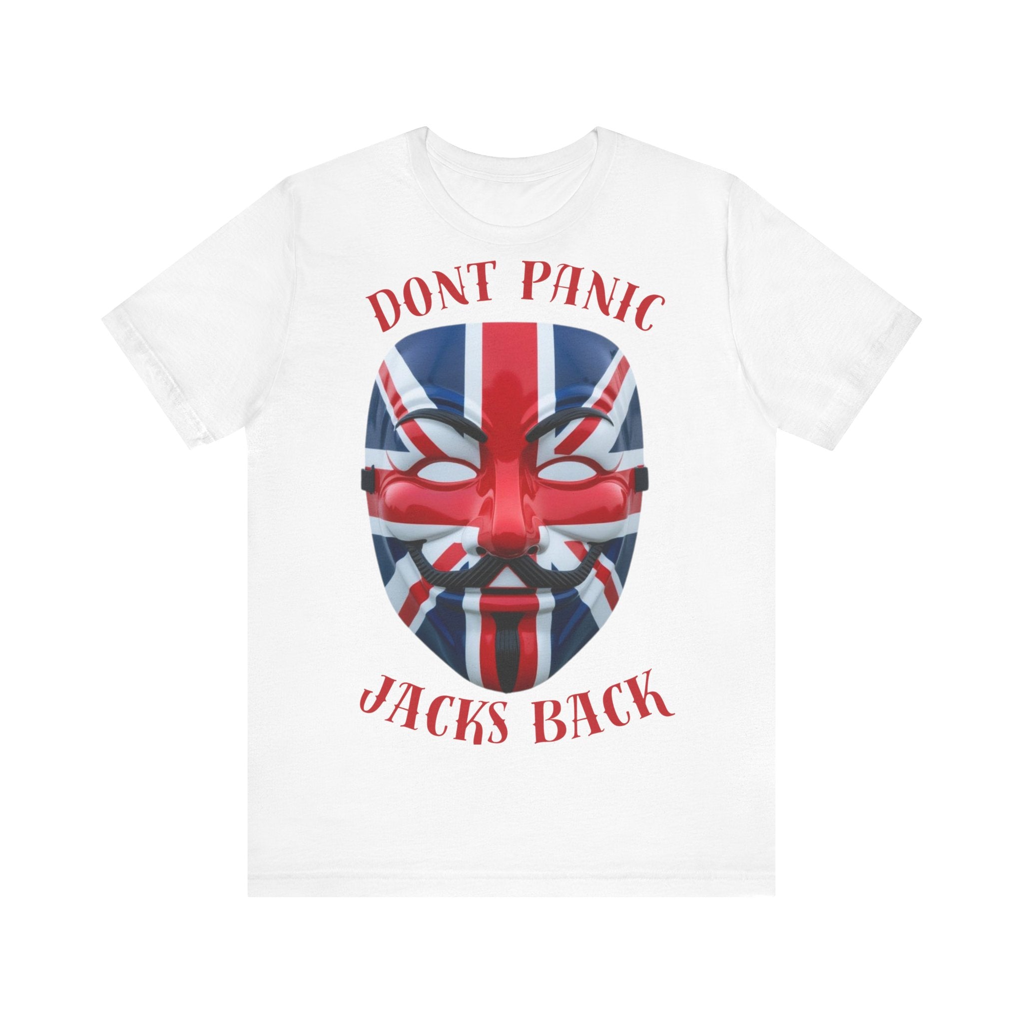 Union Jack Themed Tee: Don't Panic, Jacks Back, British Pride Shirt, Unisex Graphic Tee, Casual Wear, Gift for England Fans