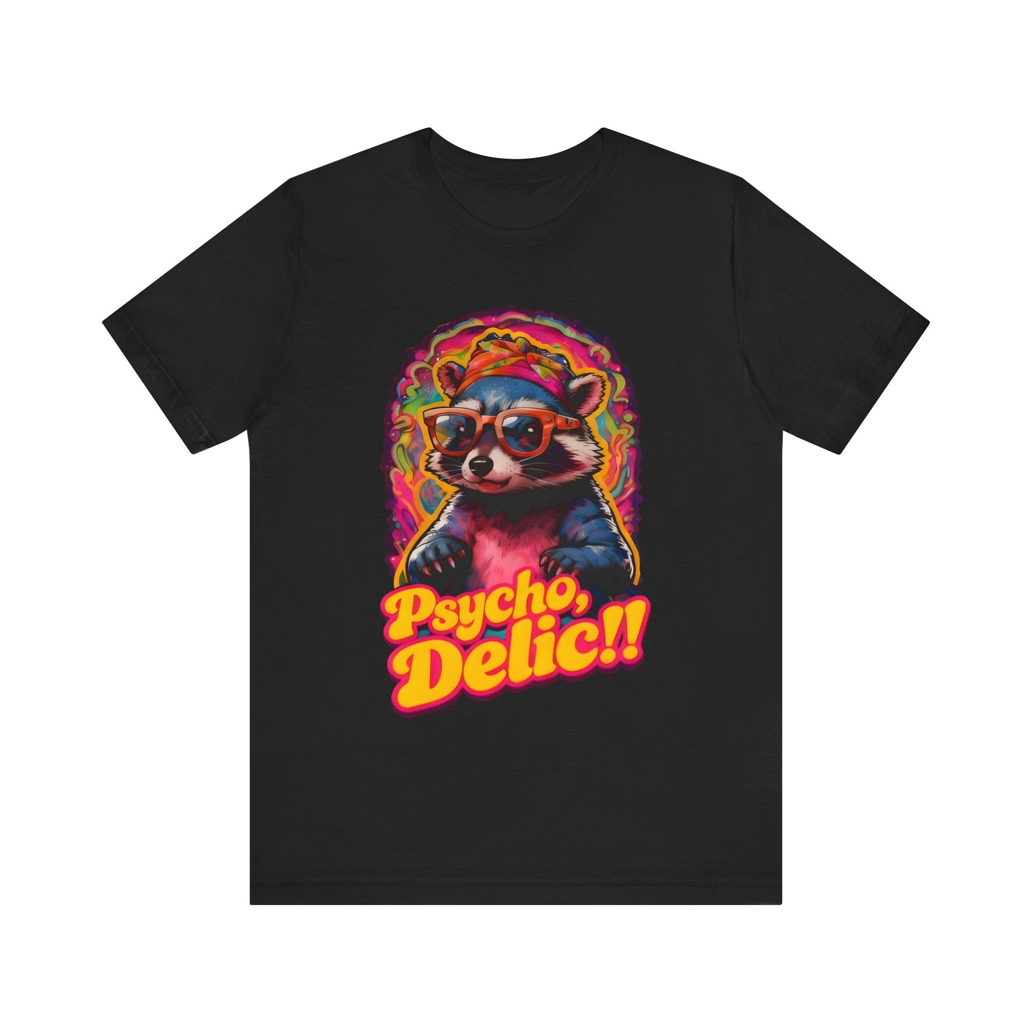 Psycho Delic Raccoon Tee - Unisex Jersey Short Sleeve T-Shirt