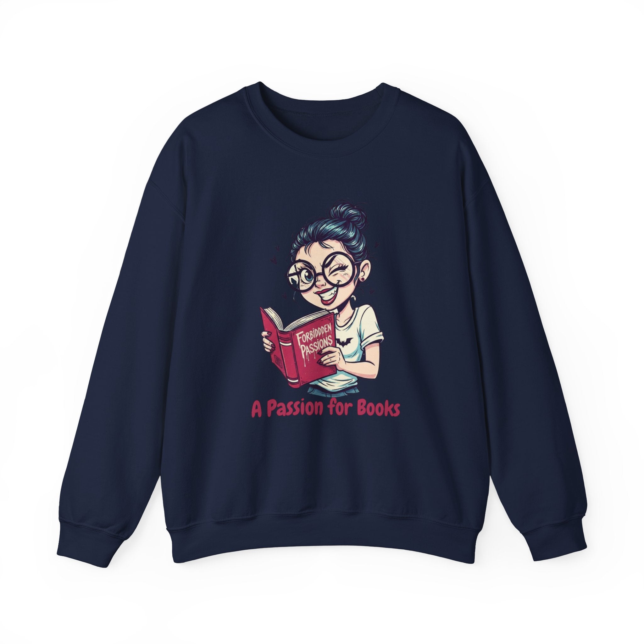 Book Lover's Unisex Crewneck Sweatshirt - "A Passion for Books"