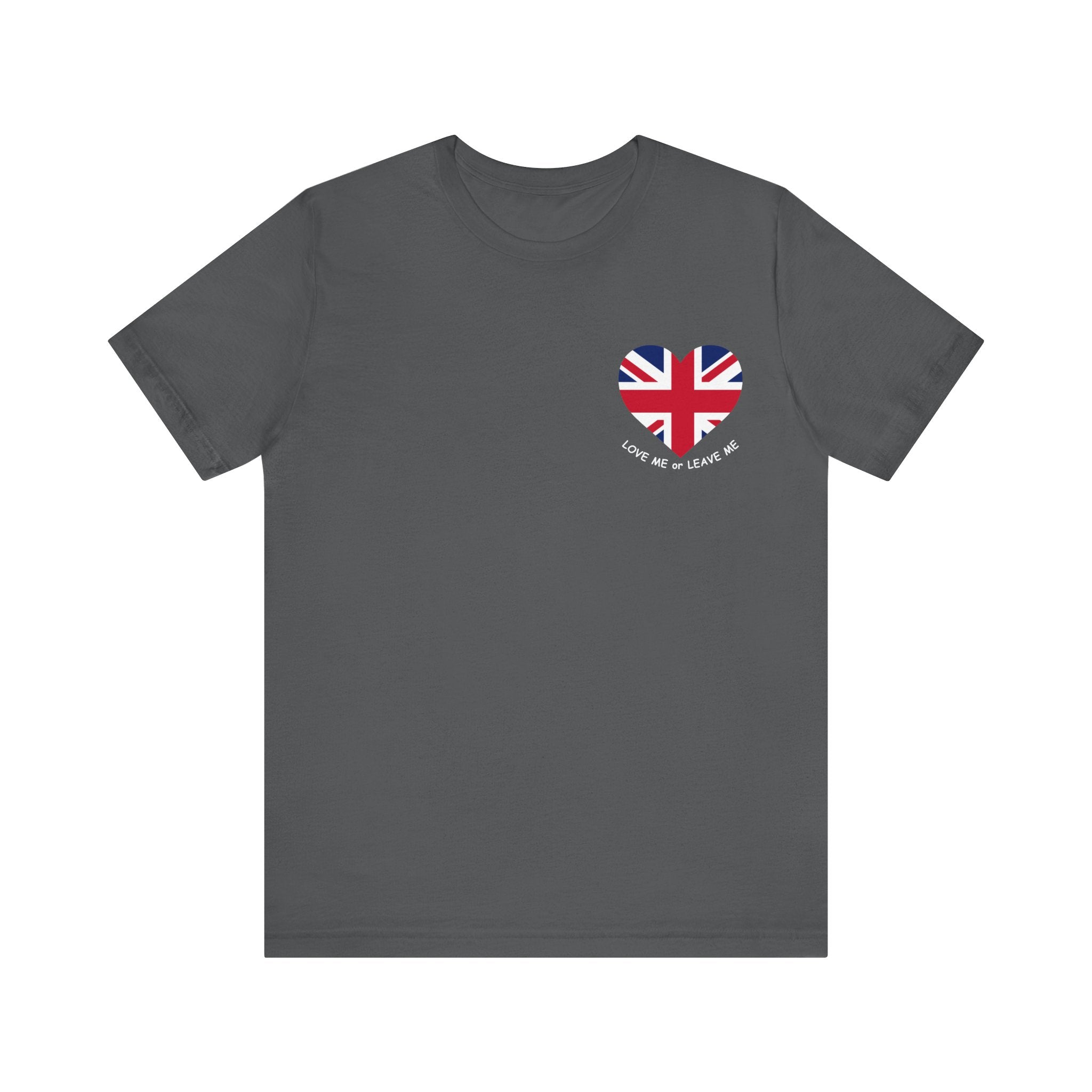 Union Jack Love Tee - Unisex Jersey Short Sleeve T-Shirt, Casual Wear, Travel Souvenir, Gift for Friends, British Pride Shirt
