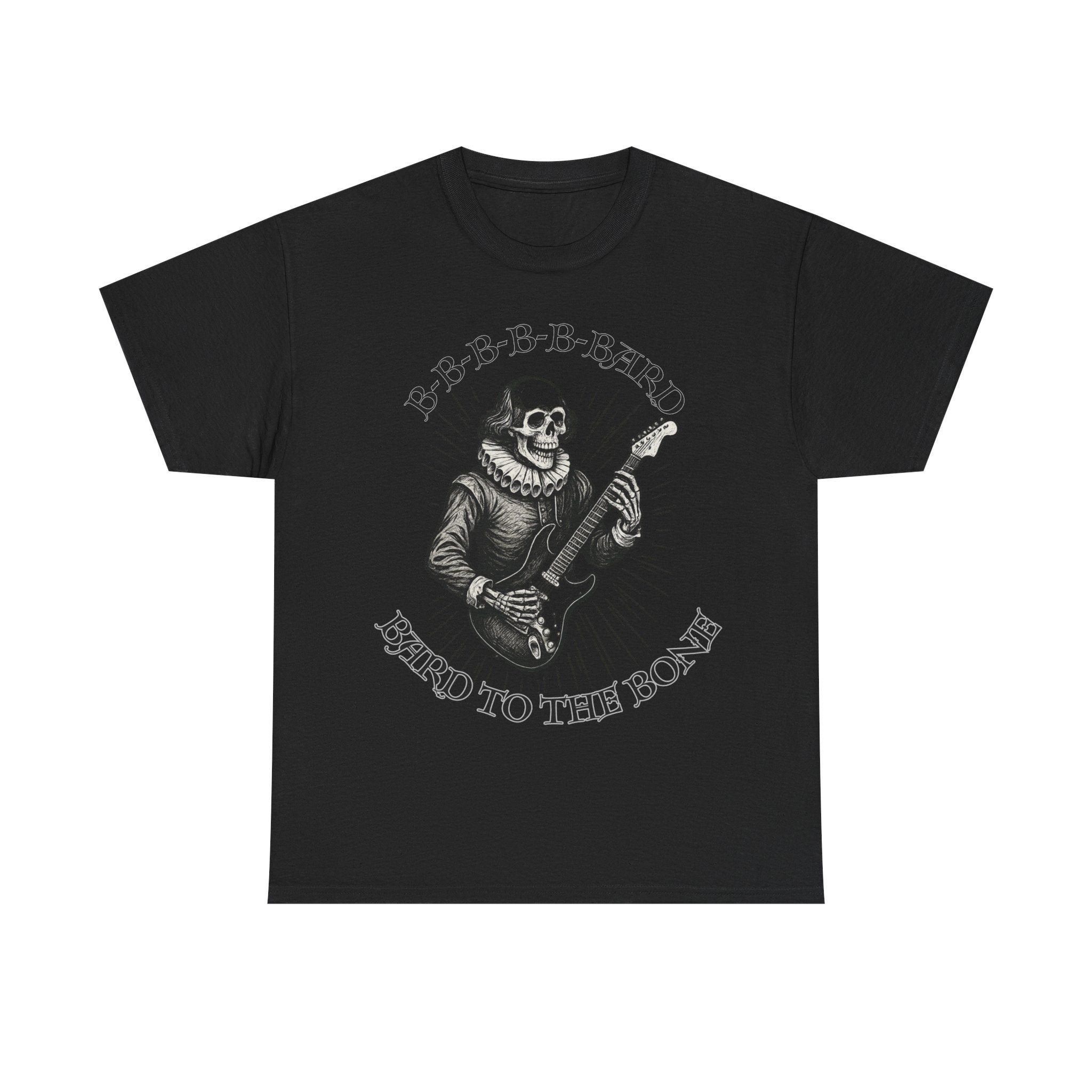 Rock-Inspired Unisex Tee, Skellie Guitarist Shirt, Music Lover Apparel, Halloween Costume Tee, Unique Gift for Musicians
