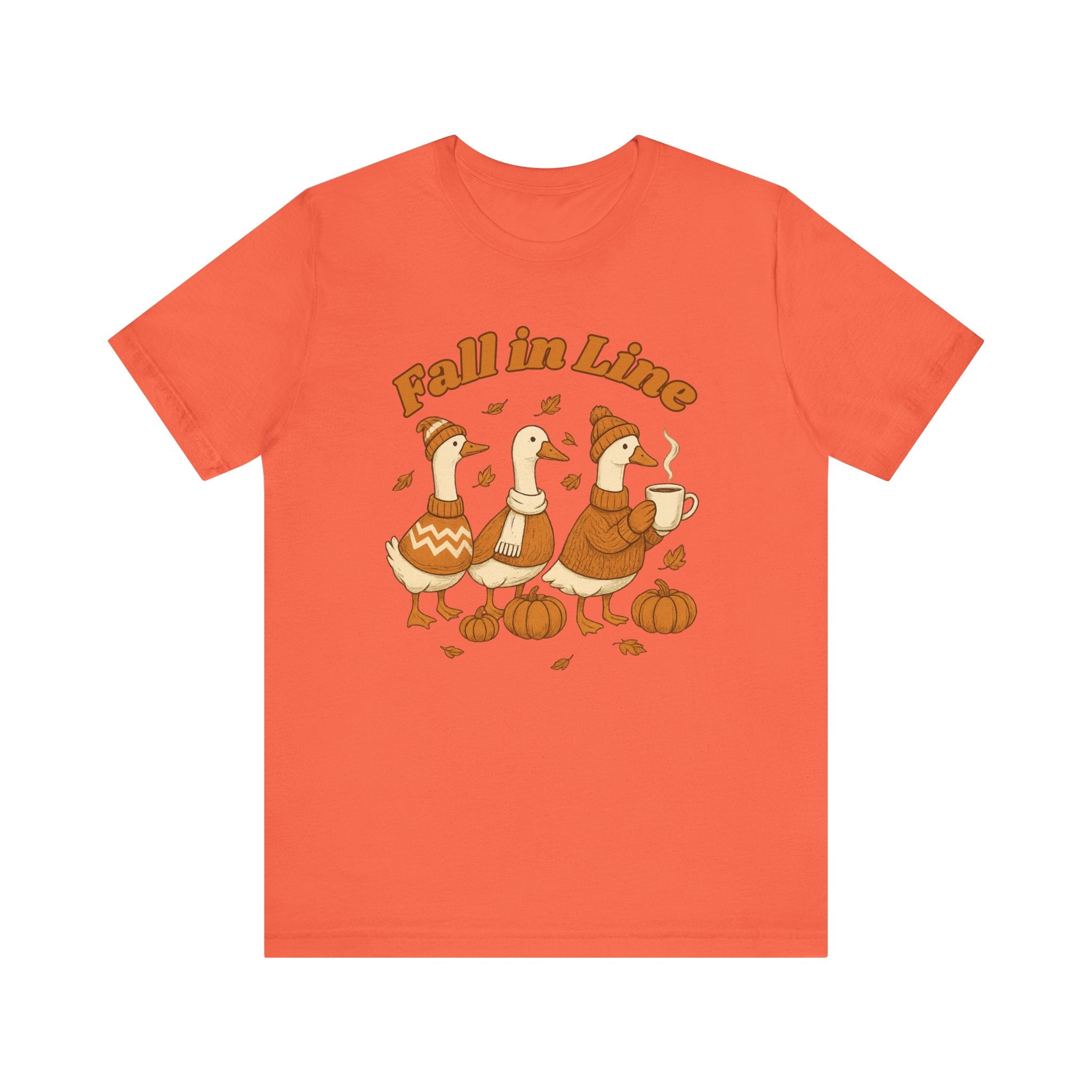 Fall in Line Unisex Tee - Cozy Autumn Graphic T-Shirt