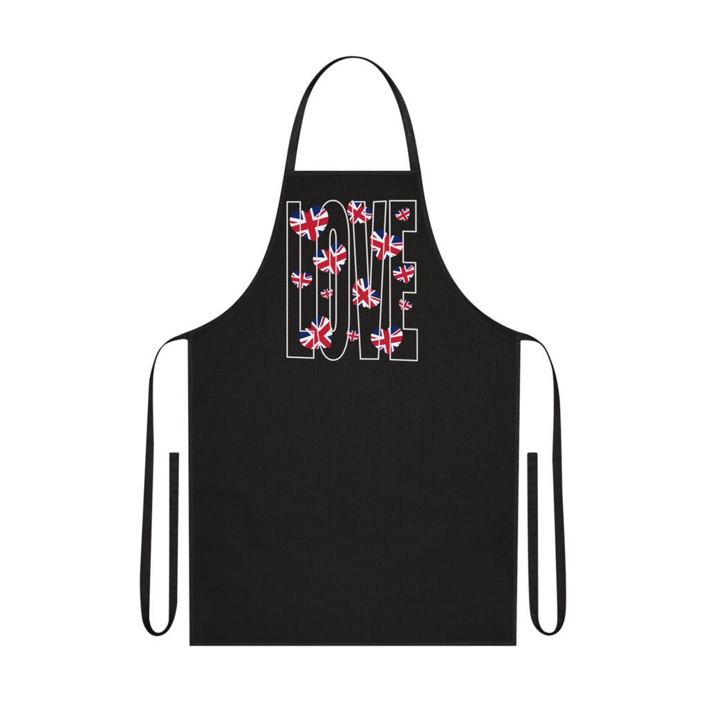 Love Britain-Inspired Cotton Apron, Perfect Gift for Chefs, Baking Enthusiasts, Valentine's Day, Kitchen Decor, Cooking Essentials