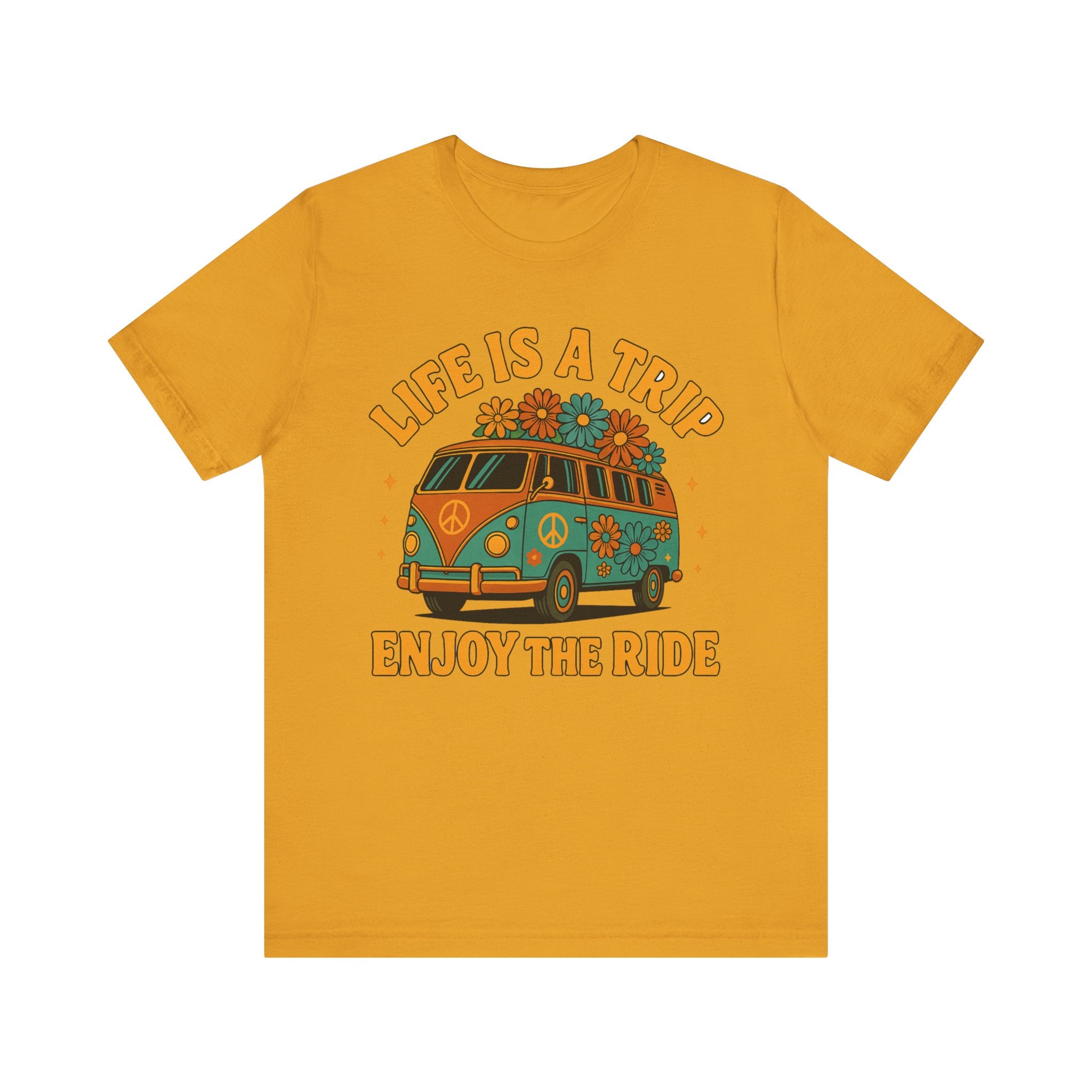 Retro Peace Van T-Shirt - "Life is a Trip, Enjoy the Ride"