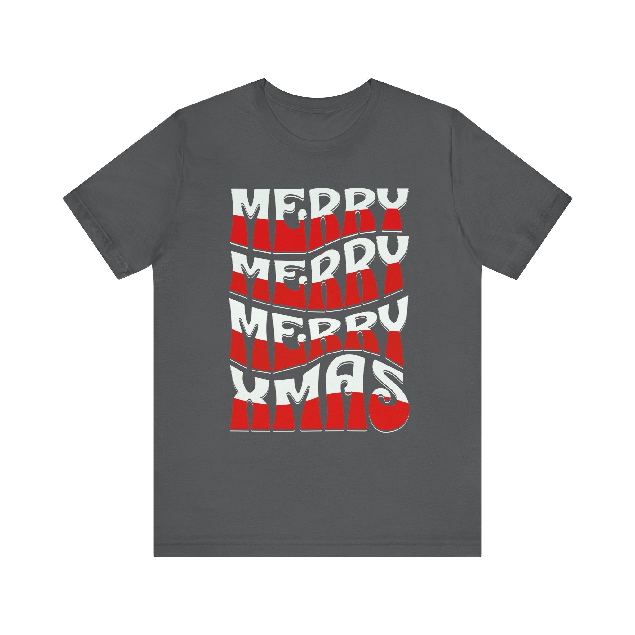 Merry Christmas Retro Wave Tee — Retro Holiday Graphic T-Shirt