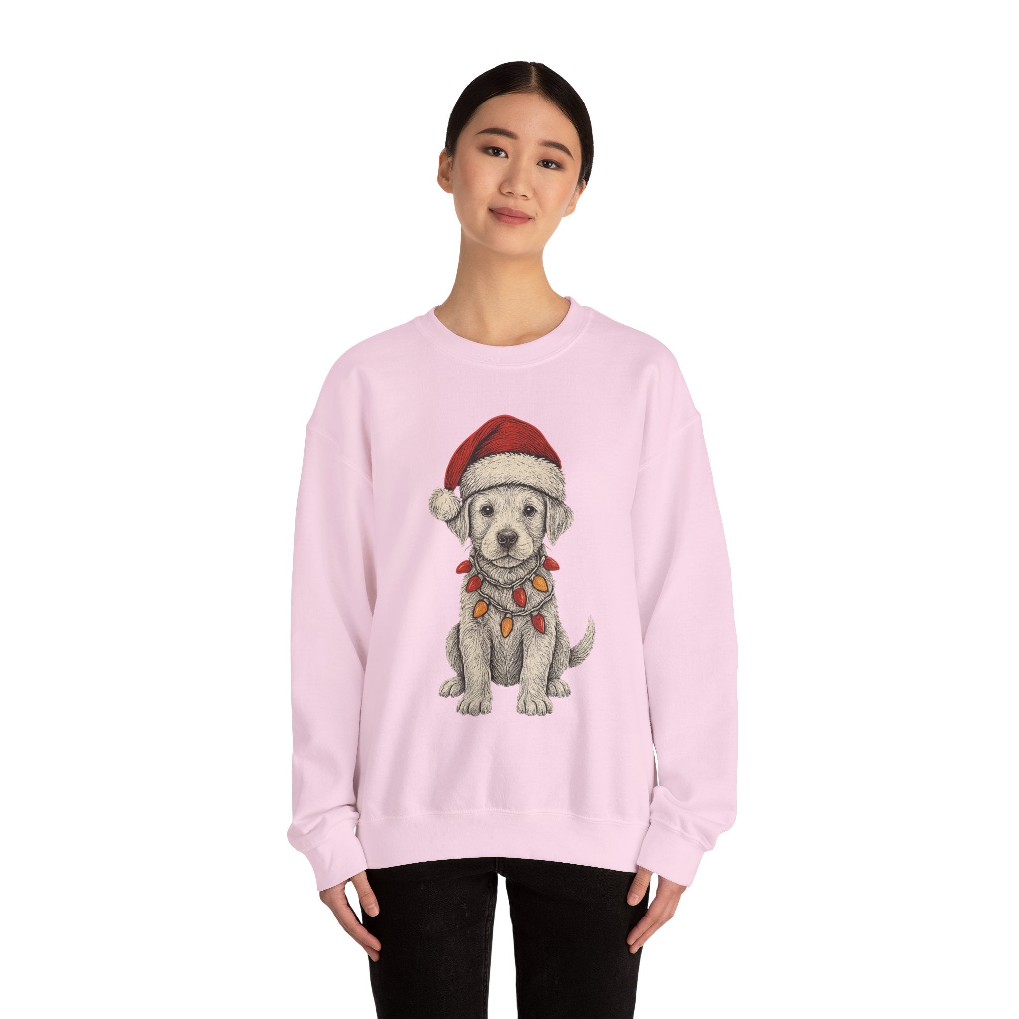 Cute Christmas Dog Sweatshirt, Holiday Apparel, Pet Lover Gift, Cozy Crewneck, Festive Sweatshirt, Winter Fashion