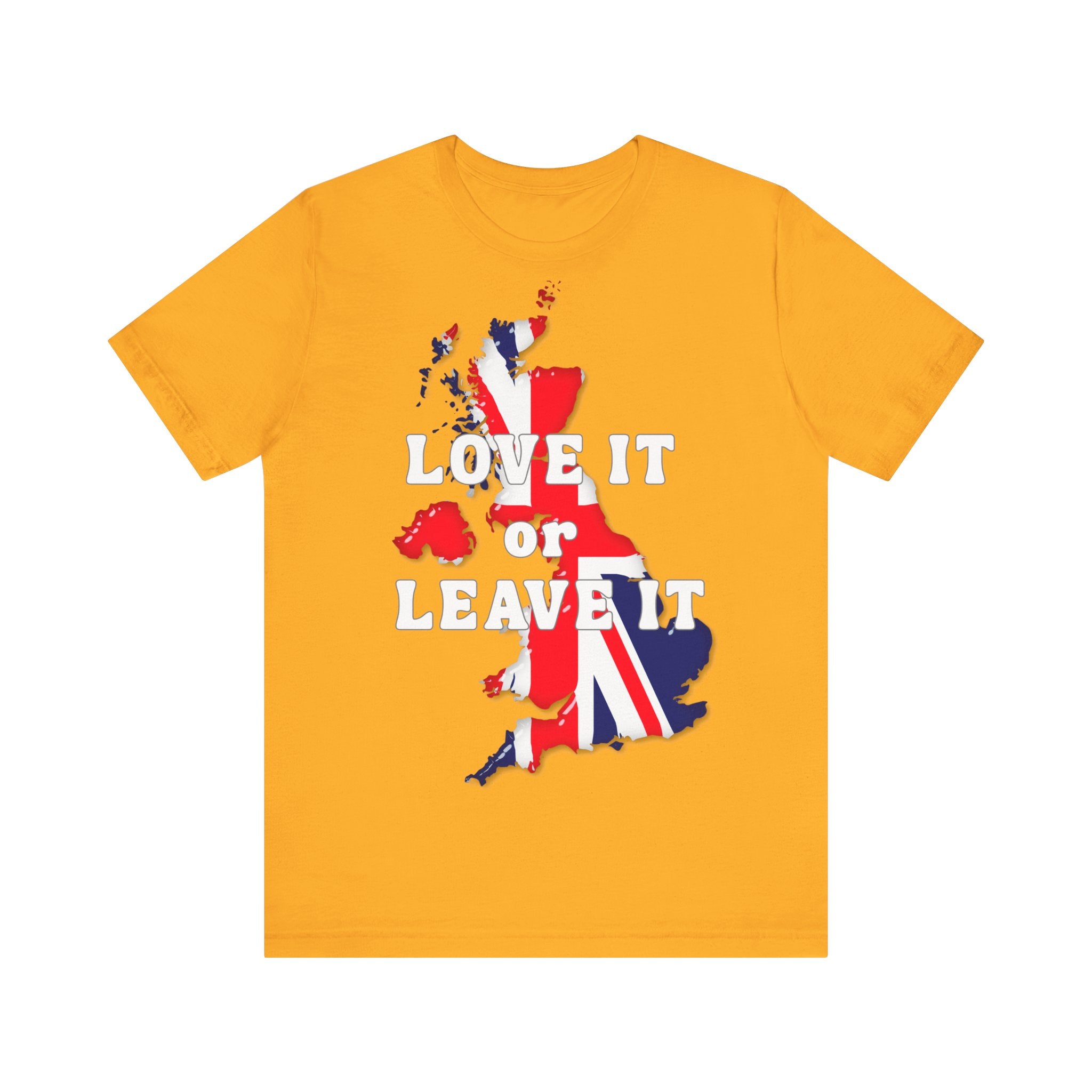 Patriotic Love It or Leave It Tee, British Pride Shirt, Unisex Graphic Top, Casual Wear, Gift for UK Lovers